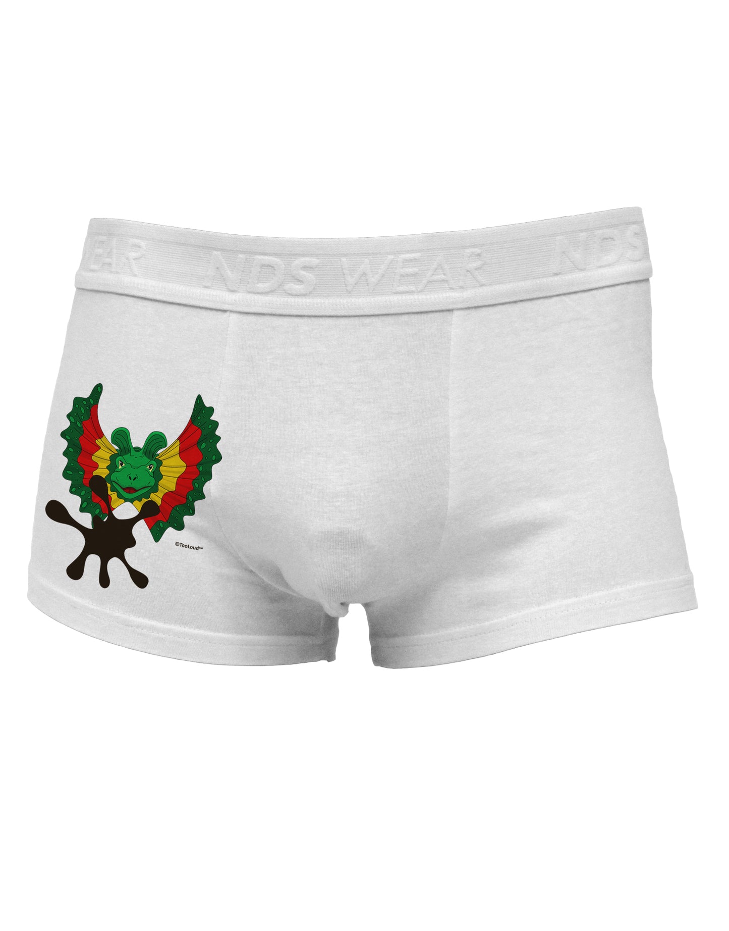 Dilophosaurus Design - Spit Side Printed Mens Trunk Underwear by TooLoud-Mens Trunk Underwear-NDS Wear-White-Small-Davson Sales