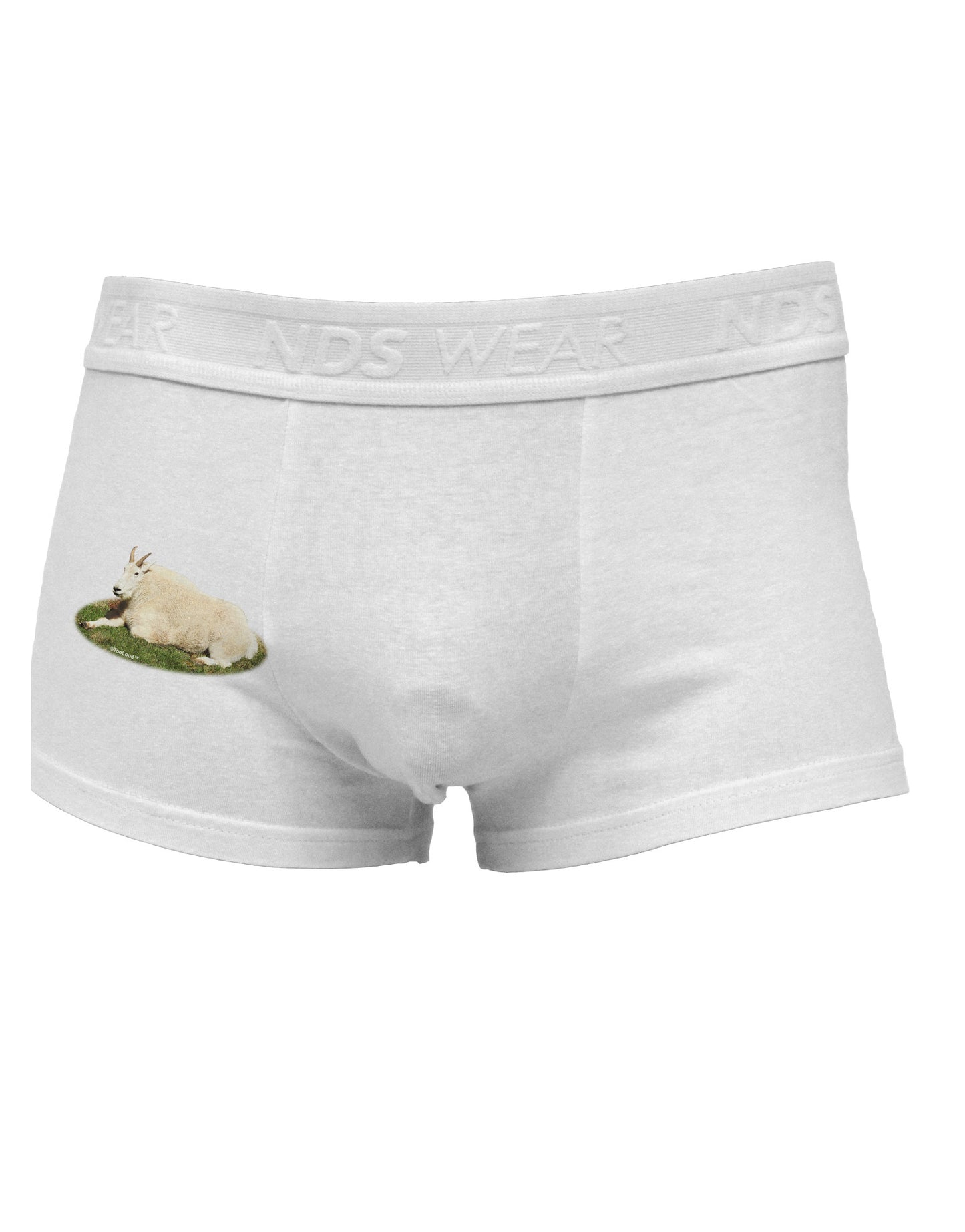 Ram Cutout Side Printed Mens Trunk Underwear-Mens Trunk Underwear-NDS Wear-White-Small-Davson Sales