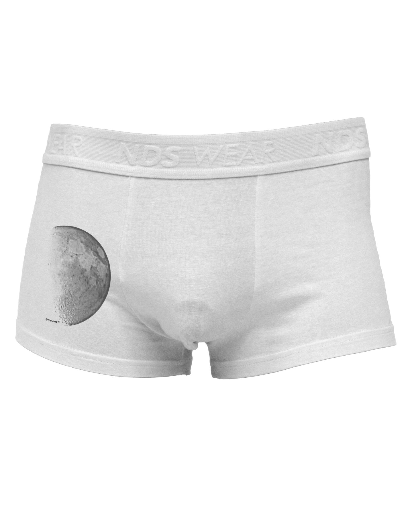 Moon Shadow Side Printed Mens Trunk Underwear-Mens Trunk Underwear-NDS Wear-White-Small-Davson Sales