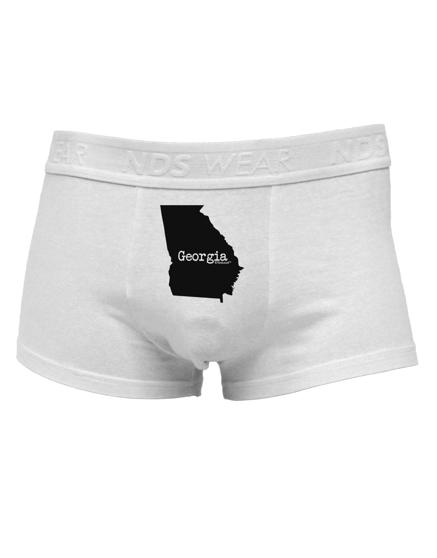 Georgia - United States Shape Mens Cotton Trunk Underwear by TooLoud-Men's Trunk Underwear-NDS Wear-White-Small-Davson Sales