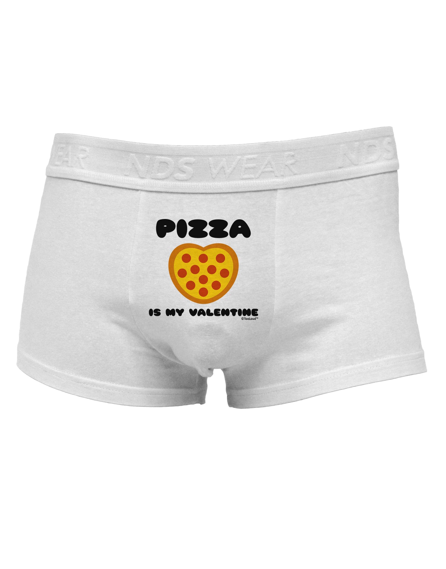 Pizza Is My ValentineMens Cotton Trunk Underwear by TooLoud-Men's Trunk Underwear-TooLoud-White-Small-Davson Sales