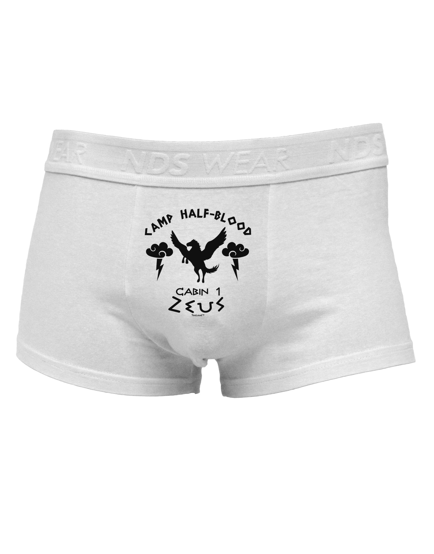 Camp Half Blood Cabin 1 Zeus Mens Cotton Trunk Underwear by NDS Wear-Men's Trunk Underwear-NDS Wear-White-Small-Davson Sales