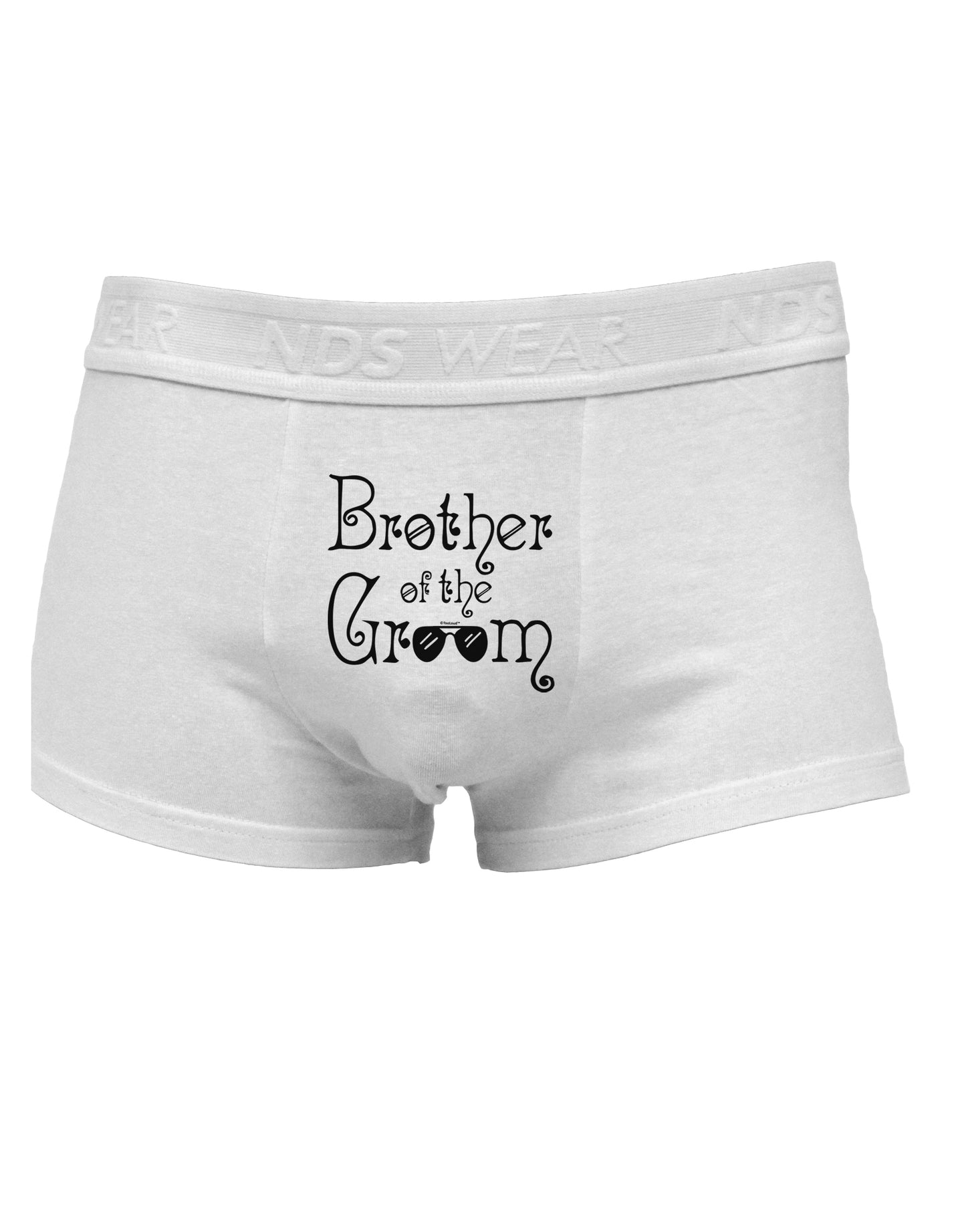 Brother of the Groom Mens Cotton Trunk Underwear-Men's Trunk Underwear-NDS Wear-White-Small-Davson Sales
