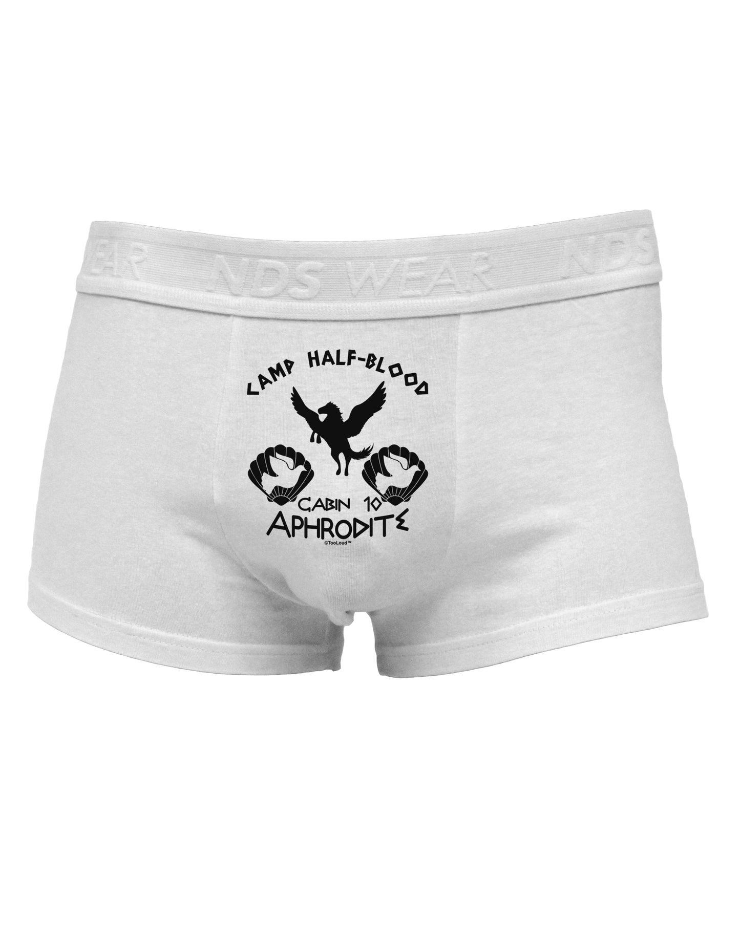 Cabin 10 Aphrodite Camp Half Blood Mens Cotton Trunk Underwear-Men's Trunk Underwear-NDS Wear-White-Small-Davson Sales