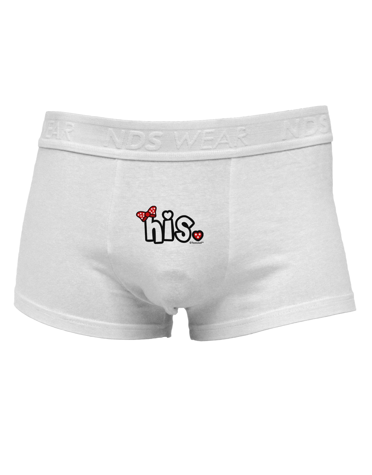 Matching His and Hers Design - His - Red BowMens Cotton Trunk Underwear by TooLoud-Men's Trunk Underwear-TooLoud-White-Small-Davson Sales