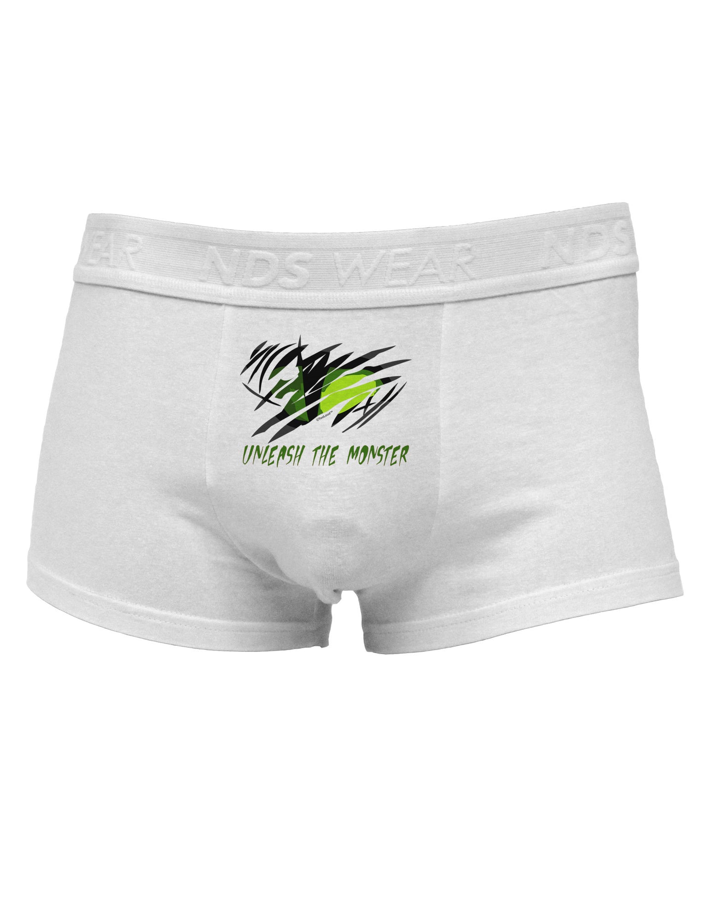 Unleash The Monster Mens Cotton Trunk Underwear-Men's Trunk Underwear-NDS Wear-White-Small-Davson Sales