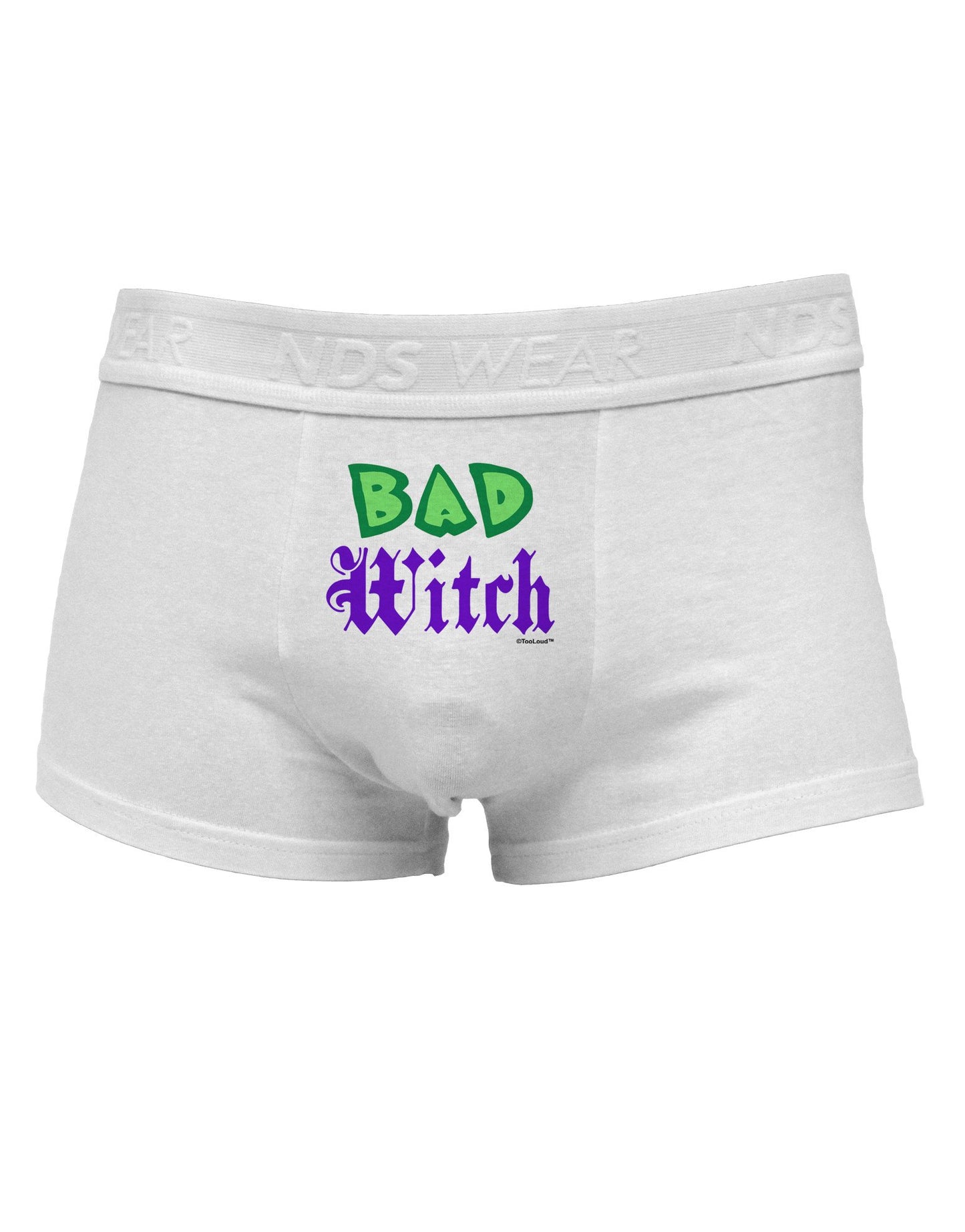 Bad Witch Color Green Mens Cotton Trunk Underwear-Men's Trunk Underwear-NDS Wear-White-X-Large-Davson Sales