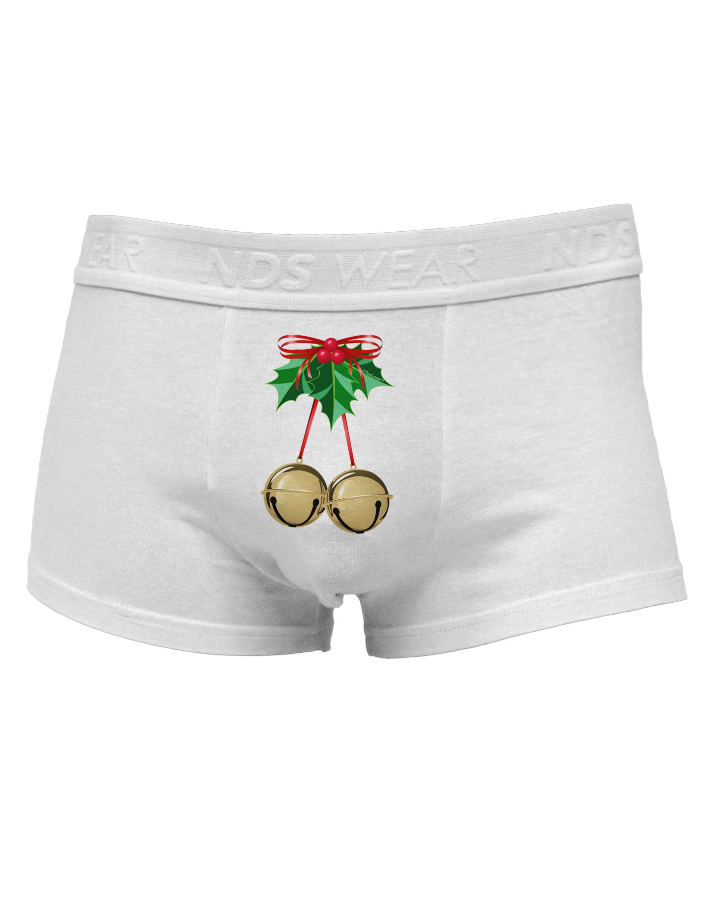 Jingle Balls Mens Cotton Trunk Underwear-Men's Trunk Underwear-NDS Wear-White-Small-Davson Sales