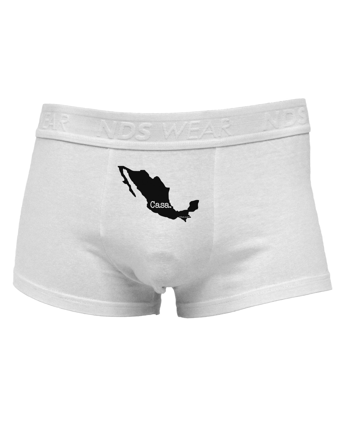 Mexico - Casa - Cinco De Mayo Mens Cotton Trunk Underwear-Men's Trunk Underwear-NDS Wear-White-Small-Davson Sales