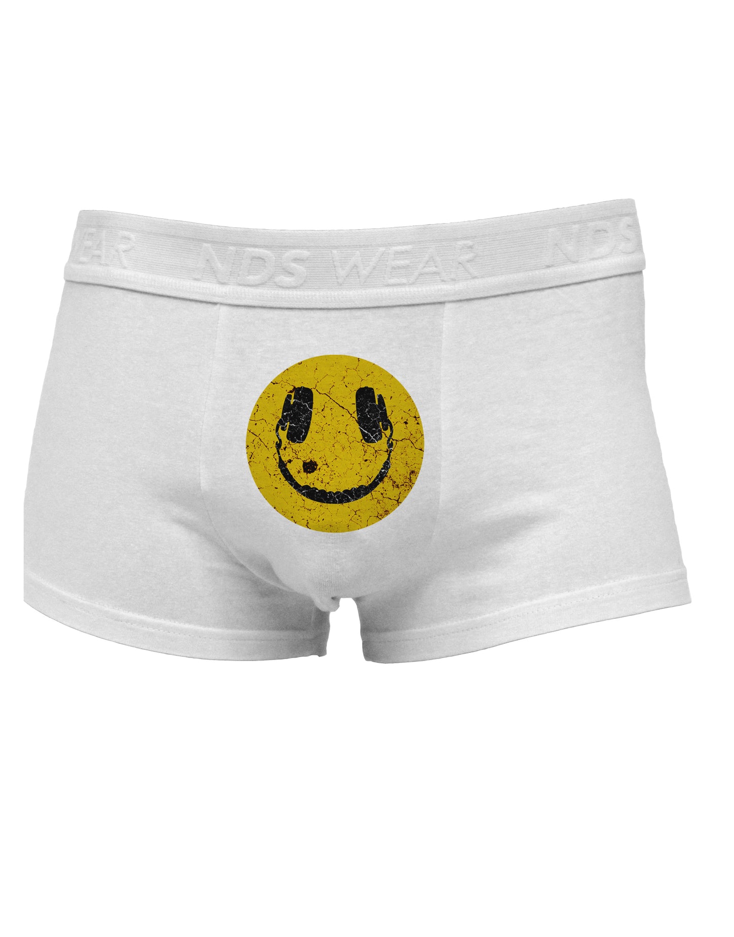 EDM Smiley Face Mens Cotton Trunk Underwear by TooLoud-Men's Trunk Underwear-NDS Wear-White-Small-Davson Sales