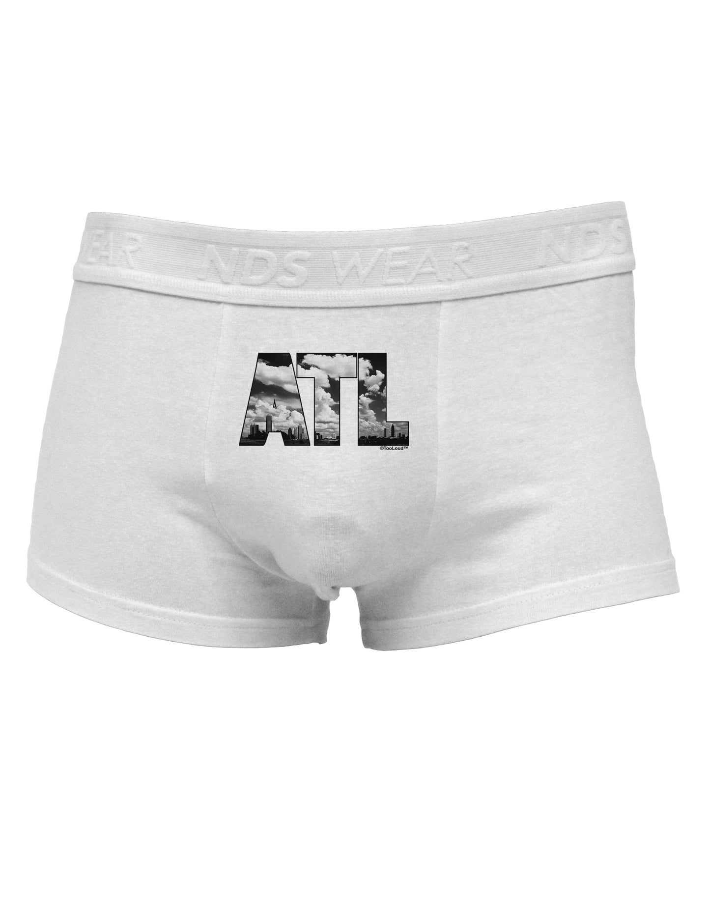 ATL Atlanta Text Mens Cotton Trunk Underwear by TooLoud-Men's Trunk Underwear-NDS Wear-White-Small-Davson Sales