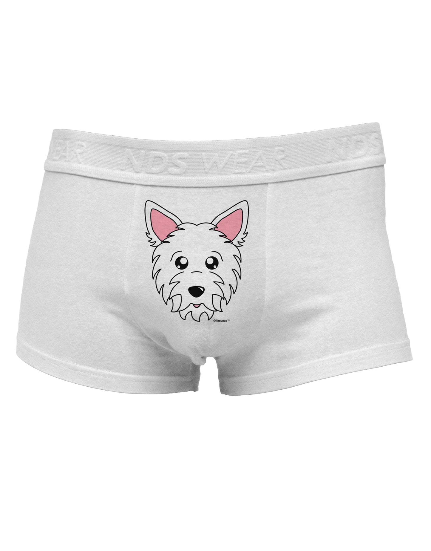 Cute West Highland White Terrier Westie DogMens Cotton Trunk Underwear by TooLoud-Men's Trunk Underwear-TooLoud-White-Small-Davson Sales