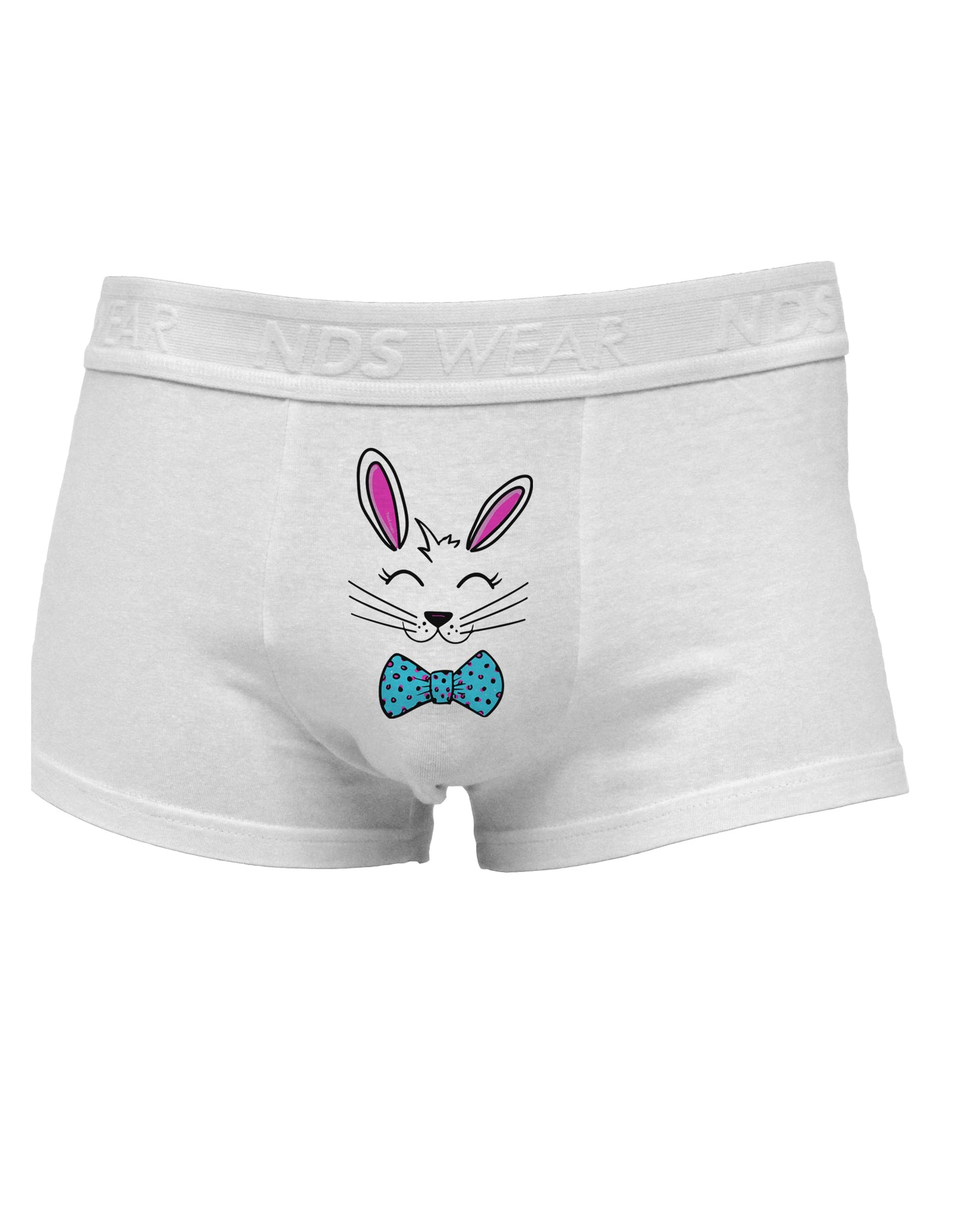Happy Easter Bunny Face Mens Cotton Trunk Underwear-Men's Trunk Underwear-NDS Wear-White-Small-Davson Sales