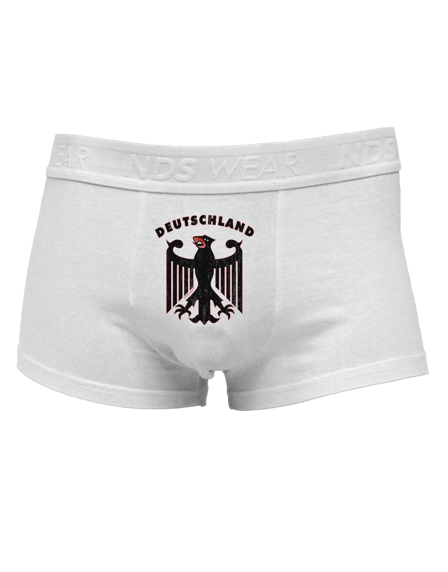 Bundeswehr Logo Deutschland Mens Cotton Trunk Underwear-Men's Trunk Underwear-NDS Wear-White-Small-Davson Sales