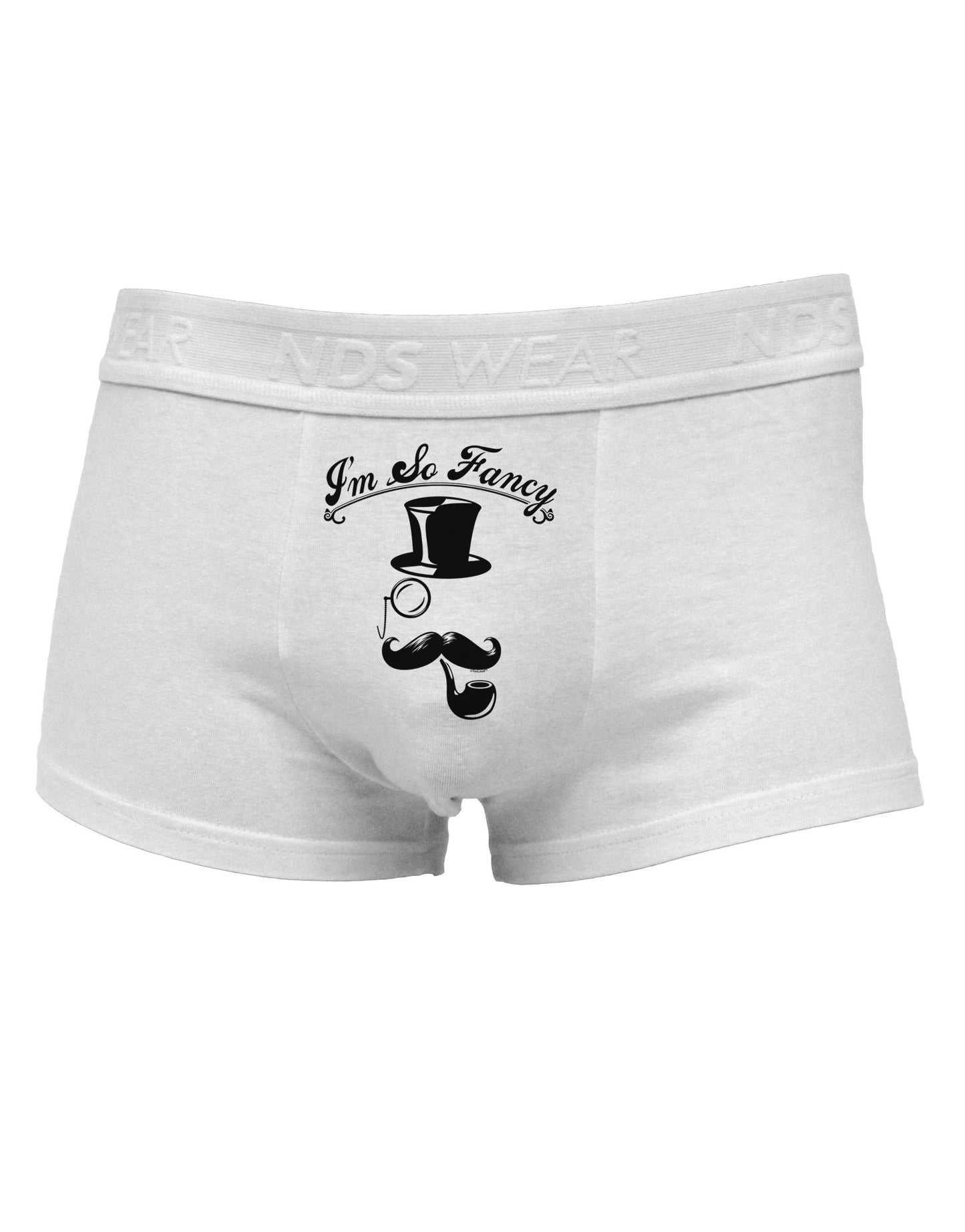 I'm So Fancy - Classy MustacheMens Cotton Trunk Underwear-Men's Trunk Underwear-NDS Wear-White-Small-Davson Sales
