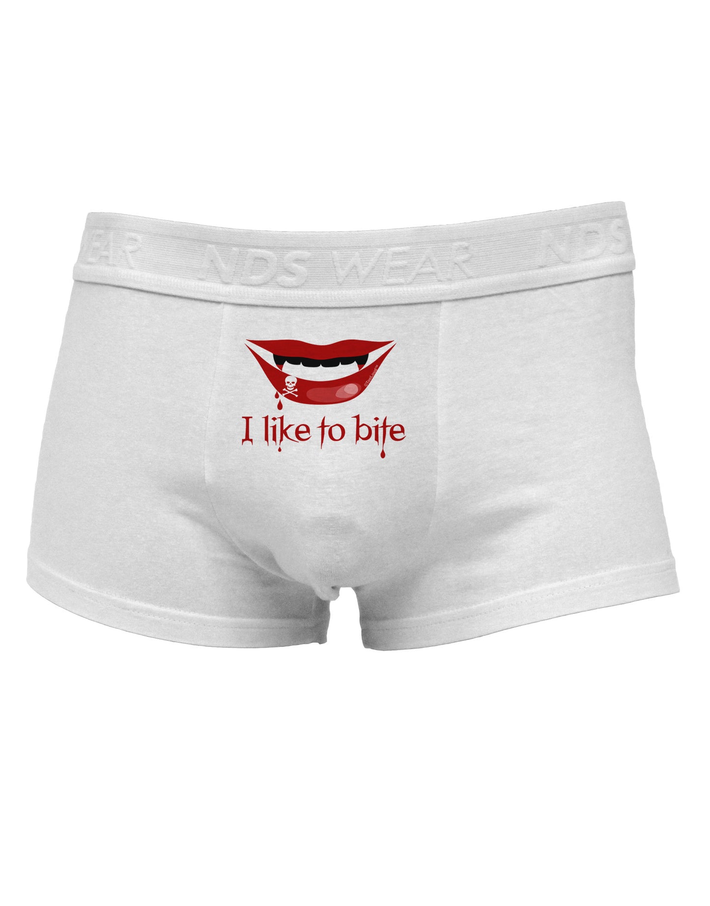 Like to Bite Mens Cotton Trunk Underwear-Men's Trunk Underwear-NDS Wear-White-Small-Davson Sales