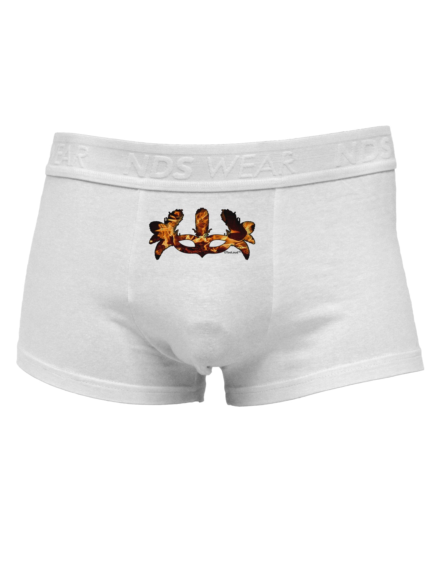 Fire Masquerade MaskMens Cotton Trunk Underwear by TooLoud-Men's Trunk Underwear-NDS Wear-White-Small-Davson Sales
