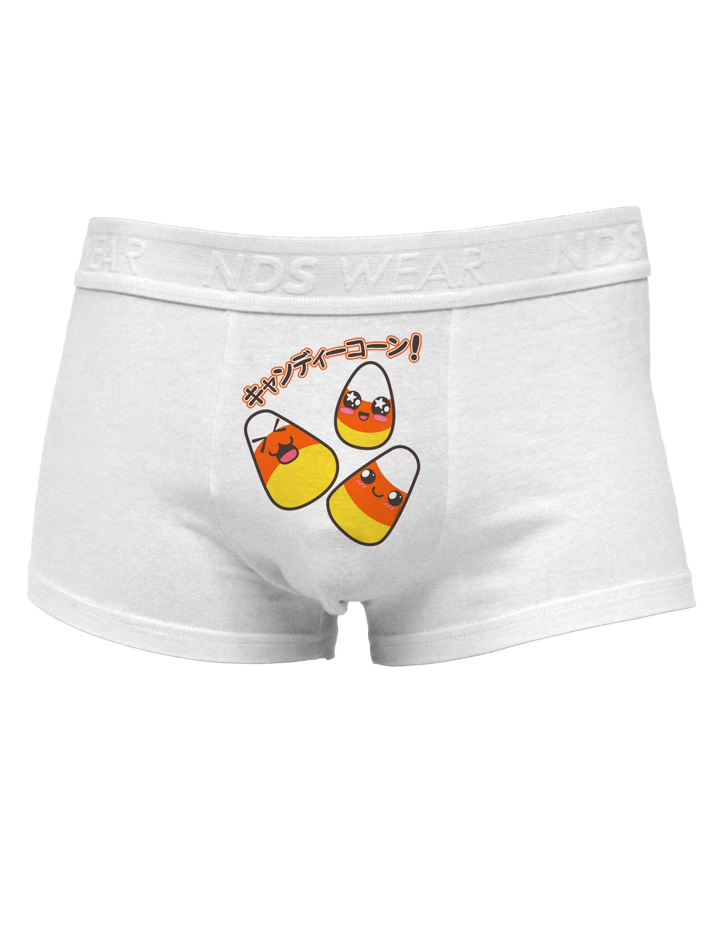 Japanese Kawaii Candy Corn Halloween Mens Cotton Trunk Underwear-Men's Trunk Underwear-TooLoud-White-Small-Davson Sales