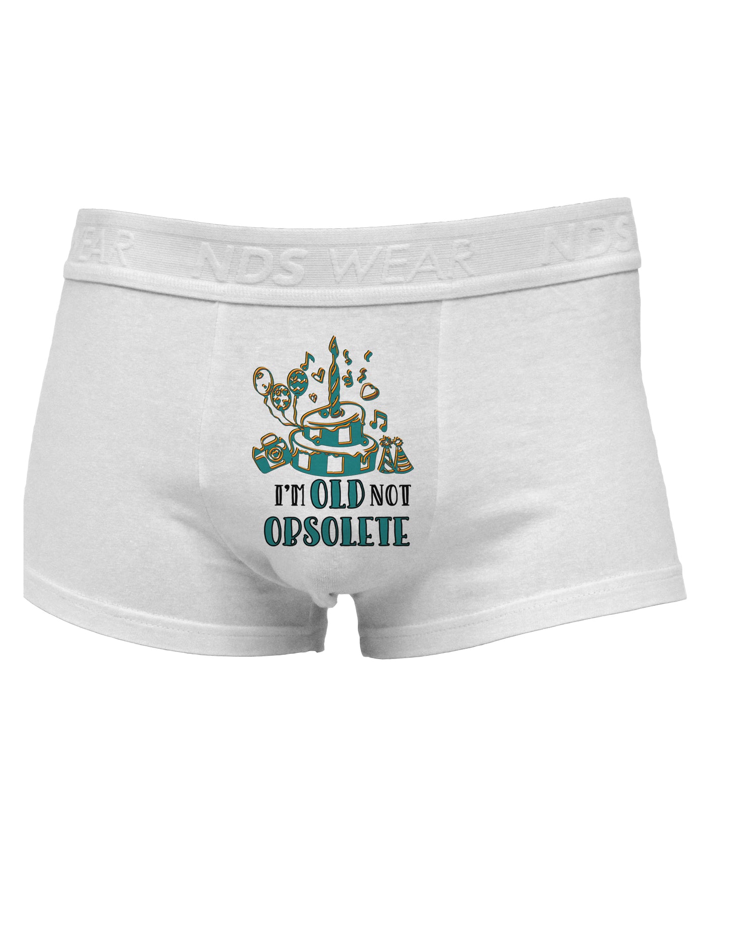 Im Old Not Obsolete Mens Cotton Trunk Underwear-Men's Trunk Underwear-NDS Wear-White-Small-Davson Sales