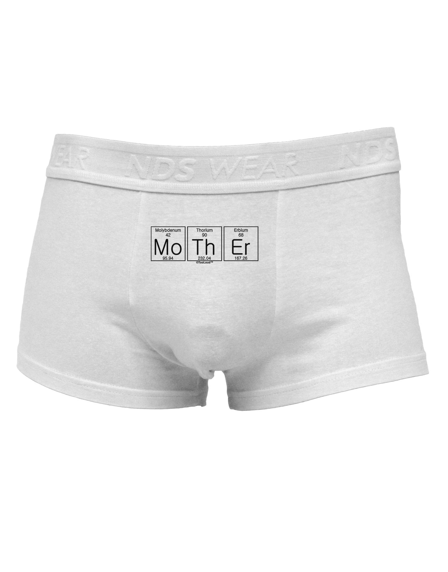 Mother - Periodic Table Mens Cotton Trunk Underwear-Men's Trunk Underwear-NDS Wear-White-Small-Davson Sales
