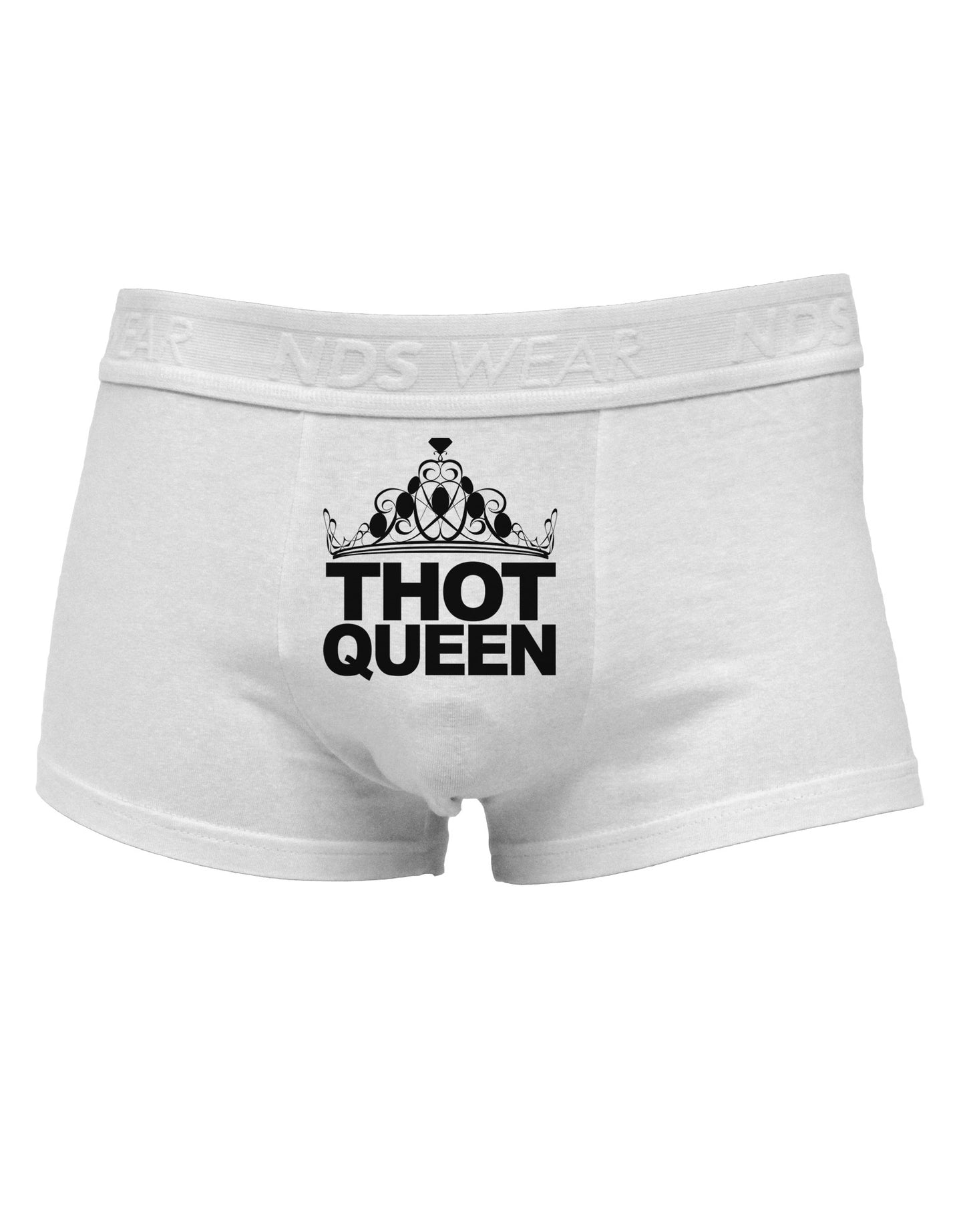 THOT Queen Mens Cotton Trunk Underwear-Men's Trunk Underwear-NDS Wear-White-Small-Davson Sales