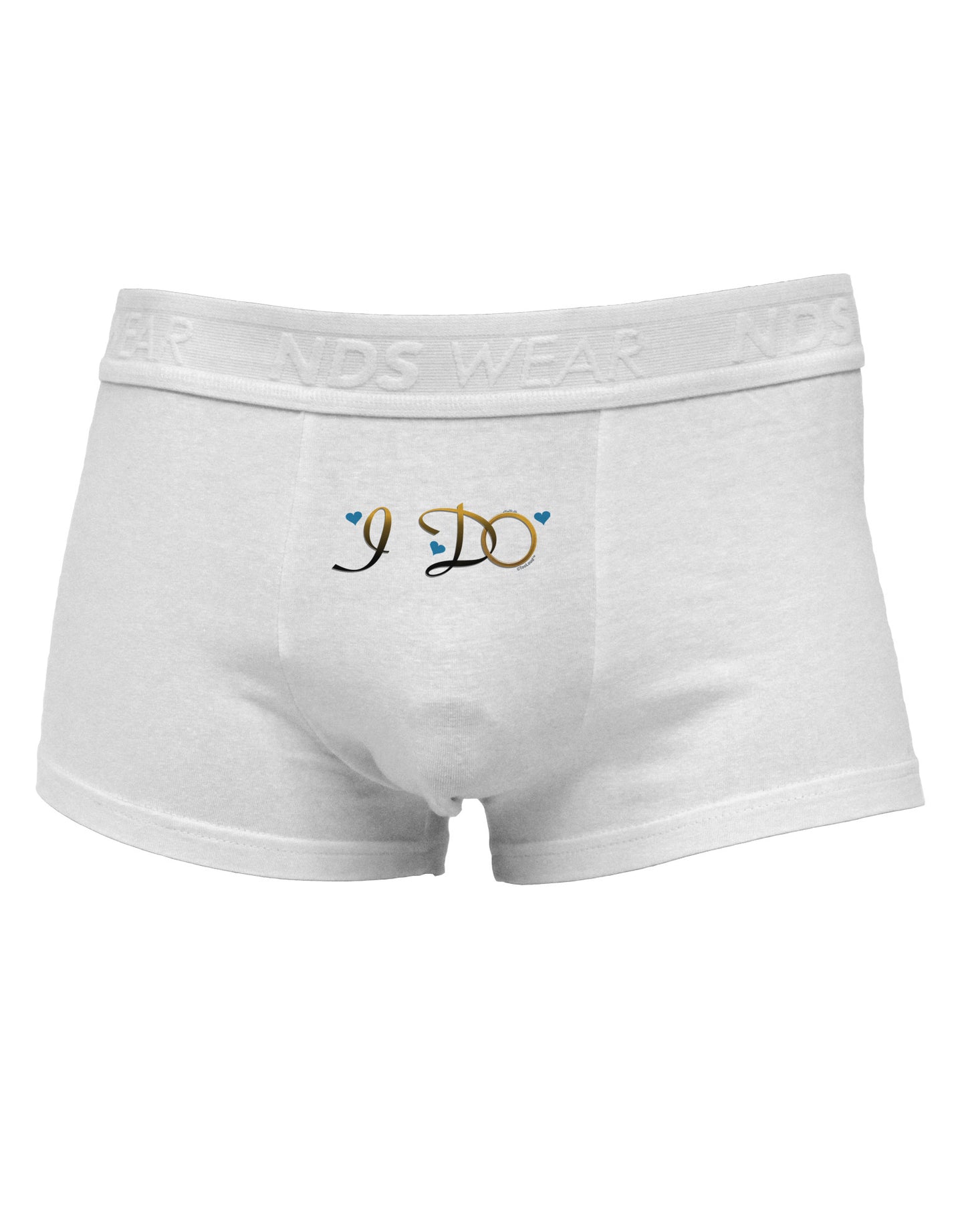 I Do - Groom Mens Cotton Trunk Underwear-Men's Trunk Underwear-NDS Wear-White-Small-Davson Sales