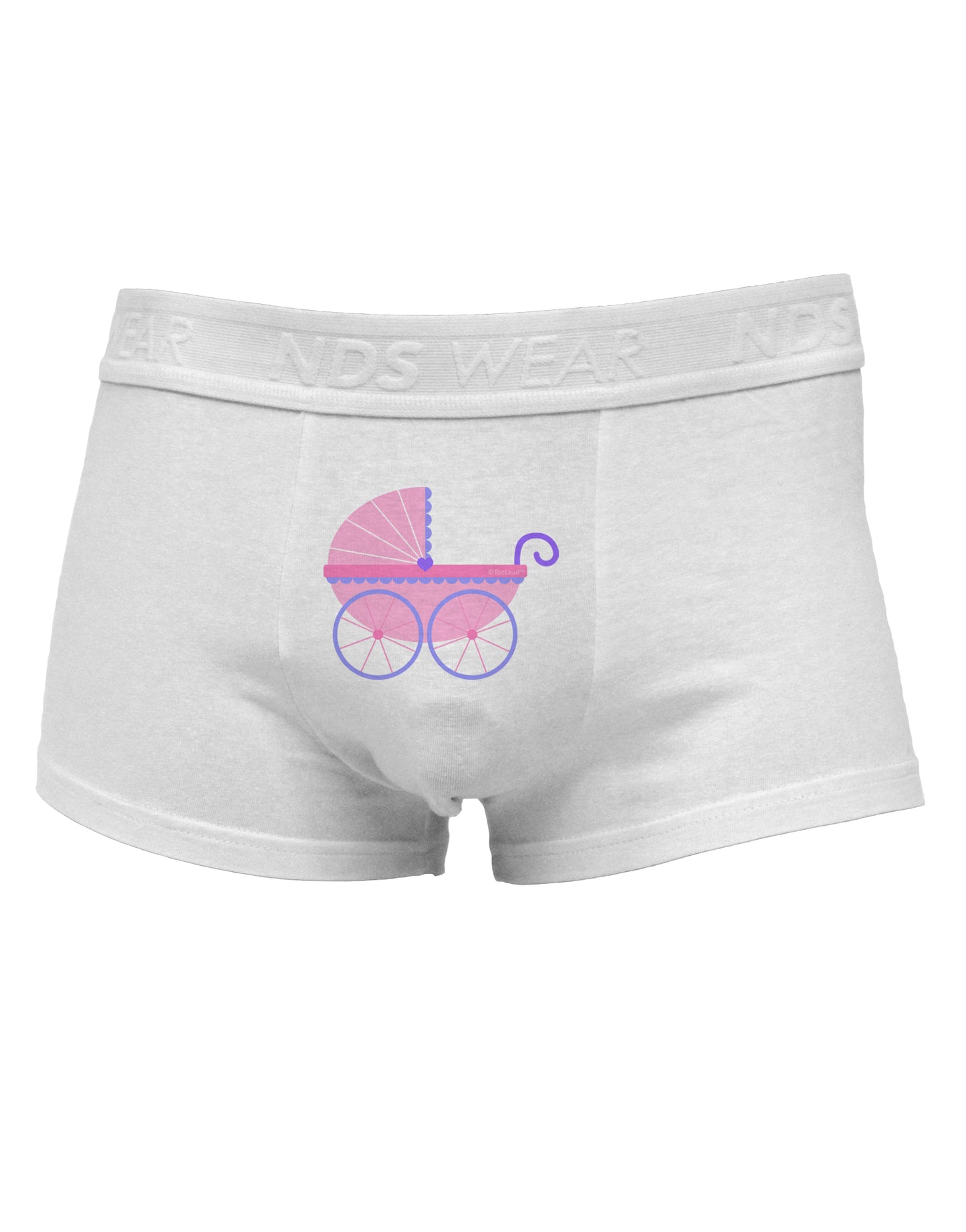 Baby Girl Carriage Mens Cotton Trunk Underwear-Men's Trunk Underwear-NDS Wear-White-Small-Davson Sales