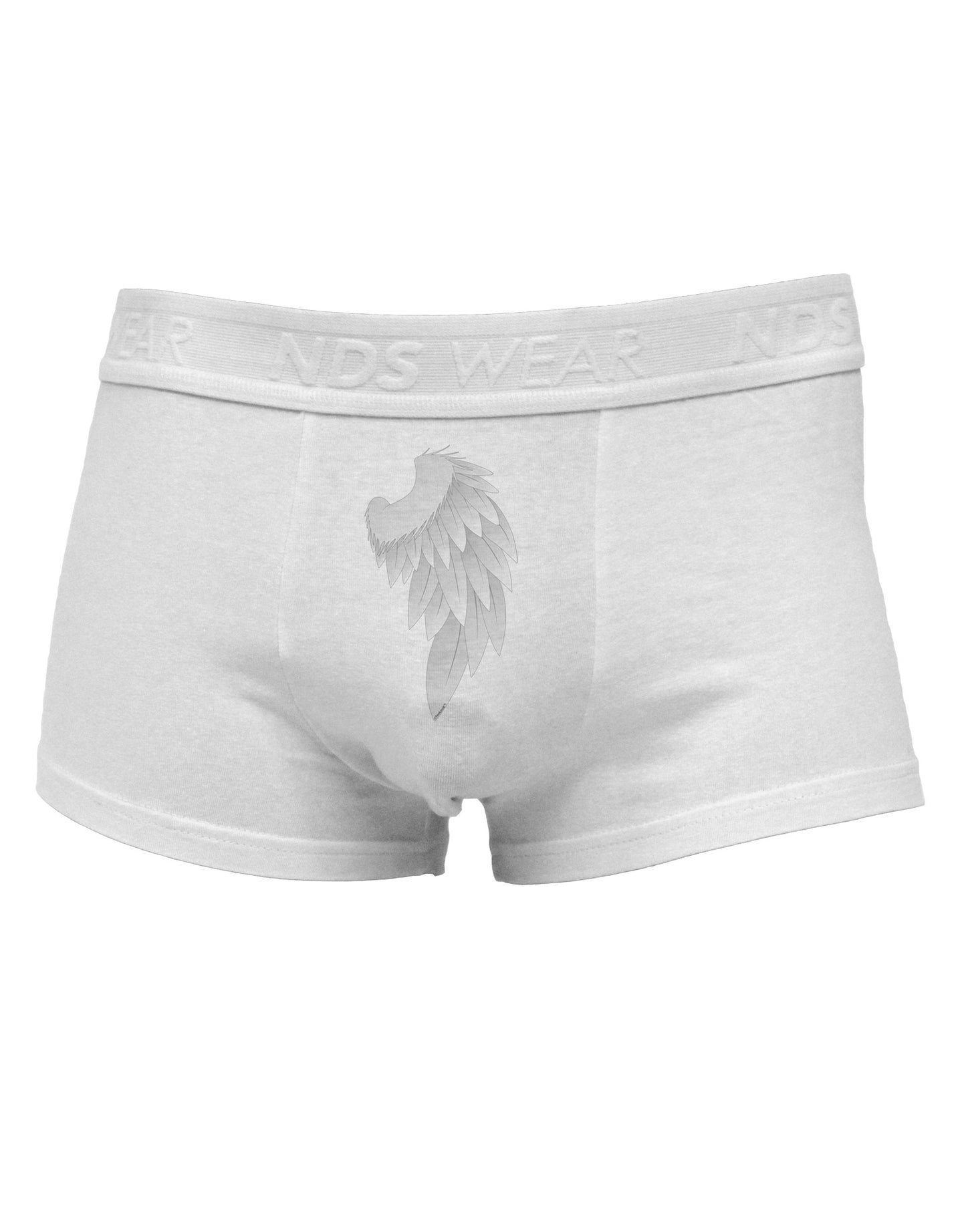 Single Right Angel Wing Design - CouplesMens Cotton Trunk Underwear-Men's Trunk Underwear-TooLoud-White-Small-Davson Sales