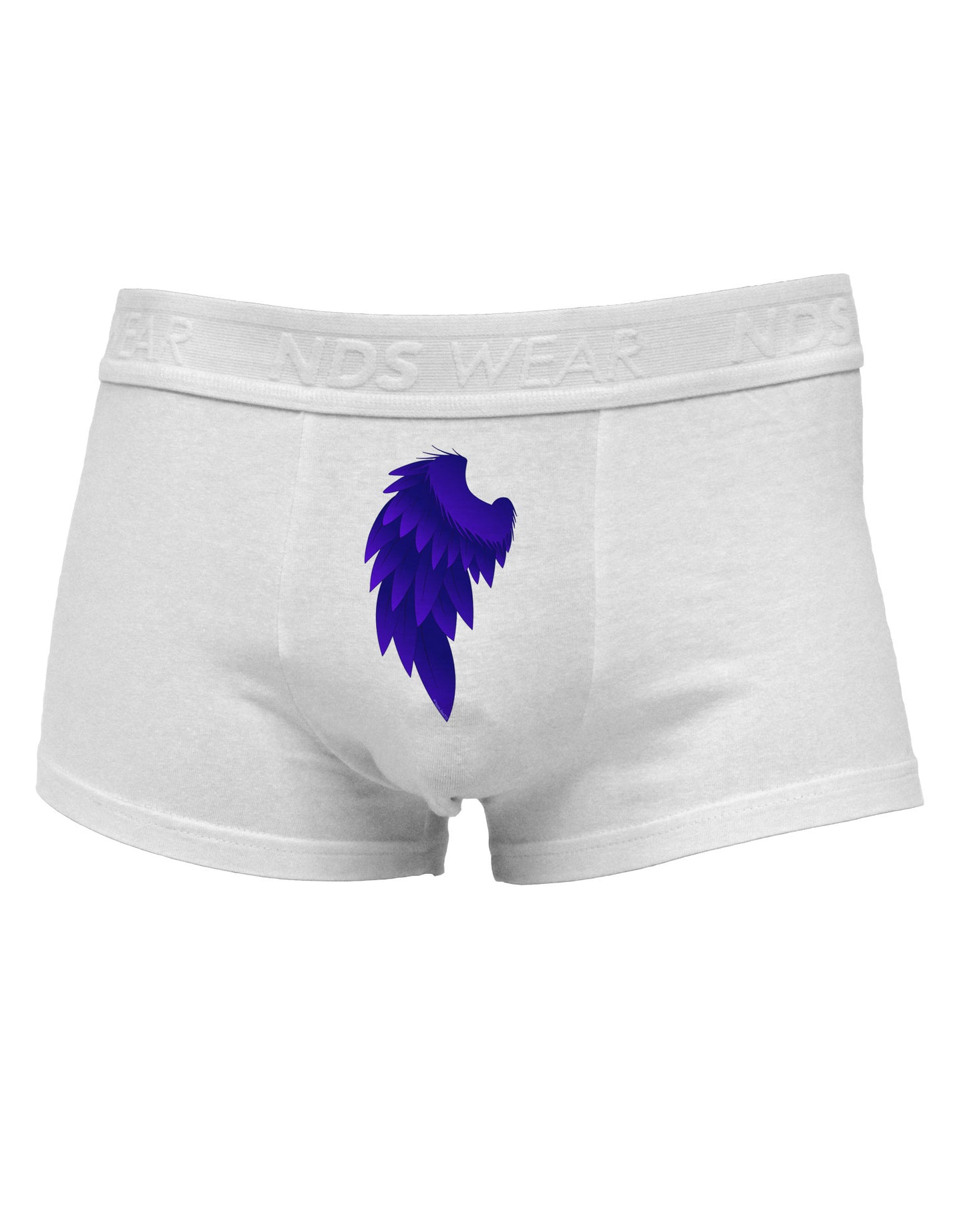 Single Left Dark Angel Wing Design - CouplesMens Cotton Trunk Underwear-Men's Trunk Underwear-TooLoud-White-Small-Davson Sales