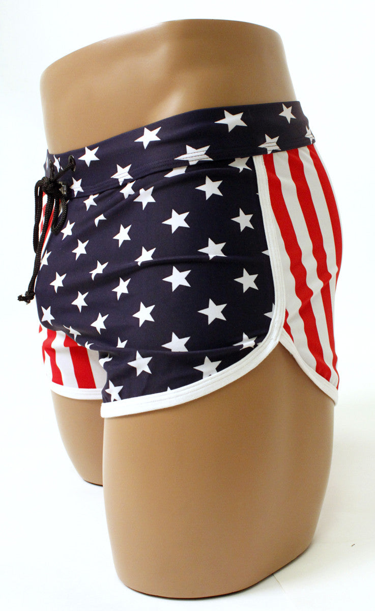 Men's American Flag Retro Running Short USA Flag-Neptio-American-Flag-Small-Davson Sales
