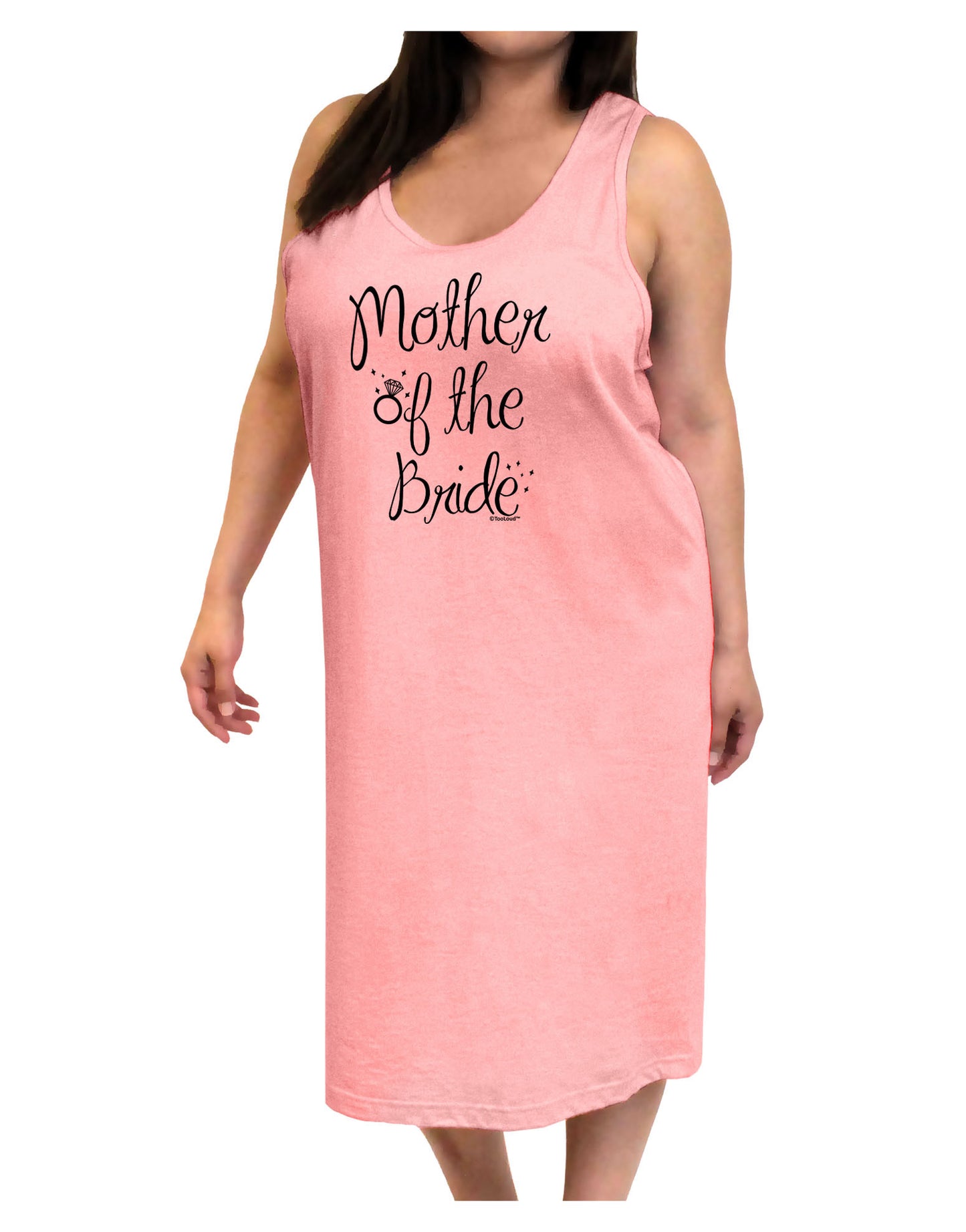 Mother of the Bride - Diamond Adult Tank Top Dress Night Shirt-Night Shirt-TooLoud-Pink-One-Size-Adult-Davson Sales