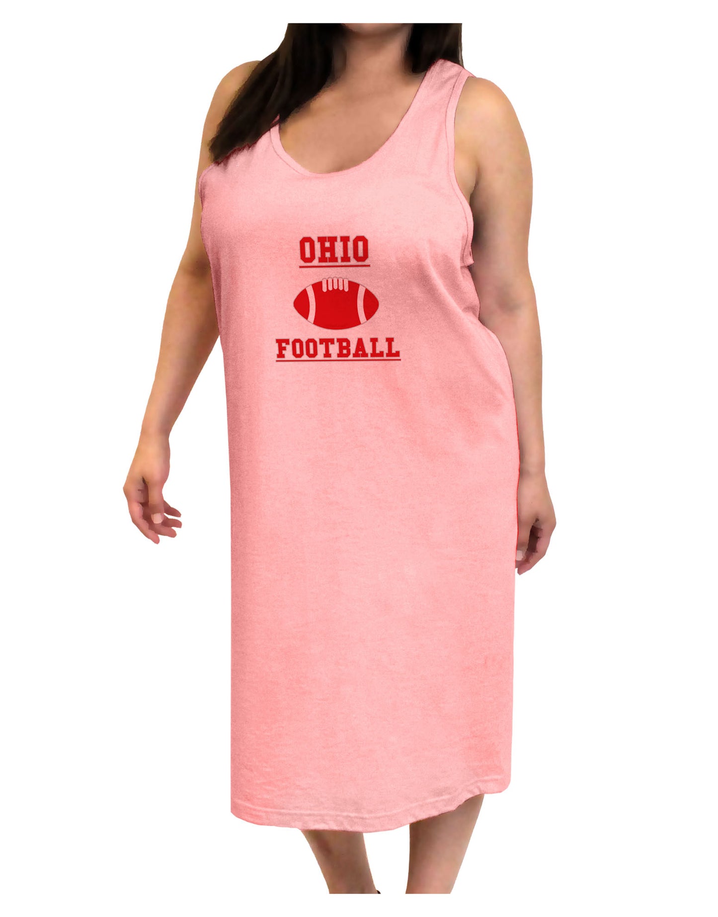Ohio Football Adult Tank Top Dress Night Shirt by TooLoud-Night Shirt-TooLoud-Pink-One-Size-Adult-Davson Sales