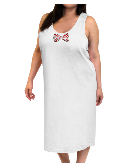 Bow Tie Hearts Adult Tank Top Dress Night Shirt-Night Shirt-TooLoud-White-One-Size-Adult-Davson Sales
