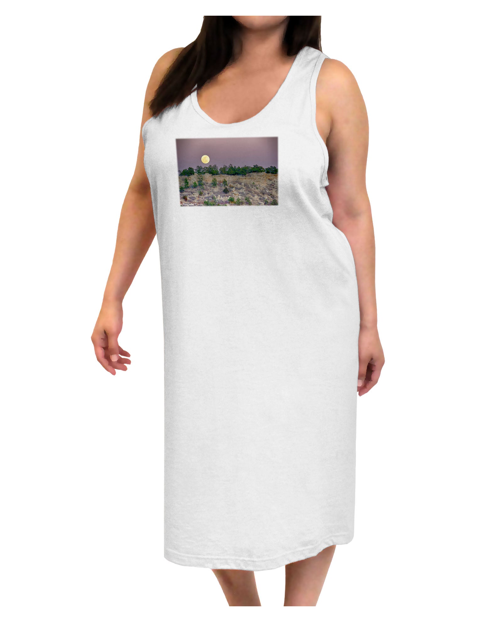 Ute Park Colorado Adult Tank Top Dress Night Shirt by TooLoud-Night Shirt-TooLoud-White-One-Size-Davson Sales