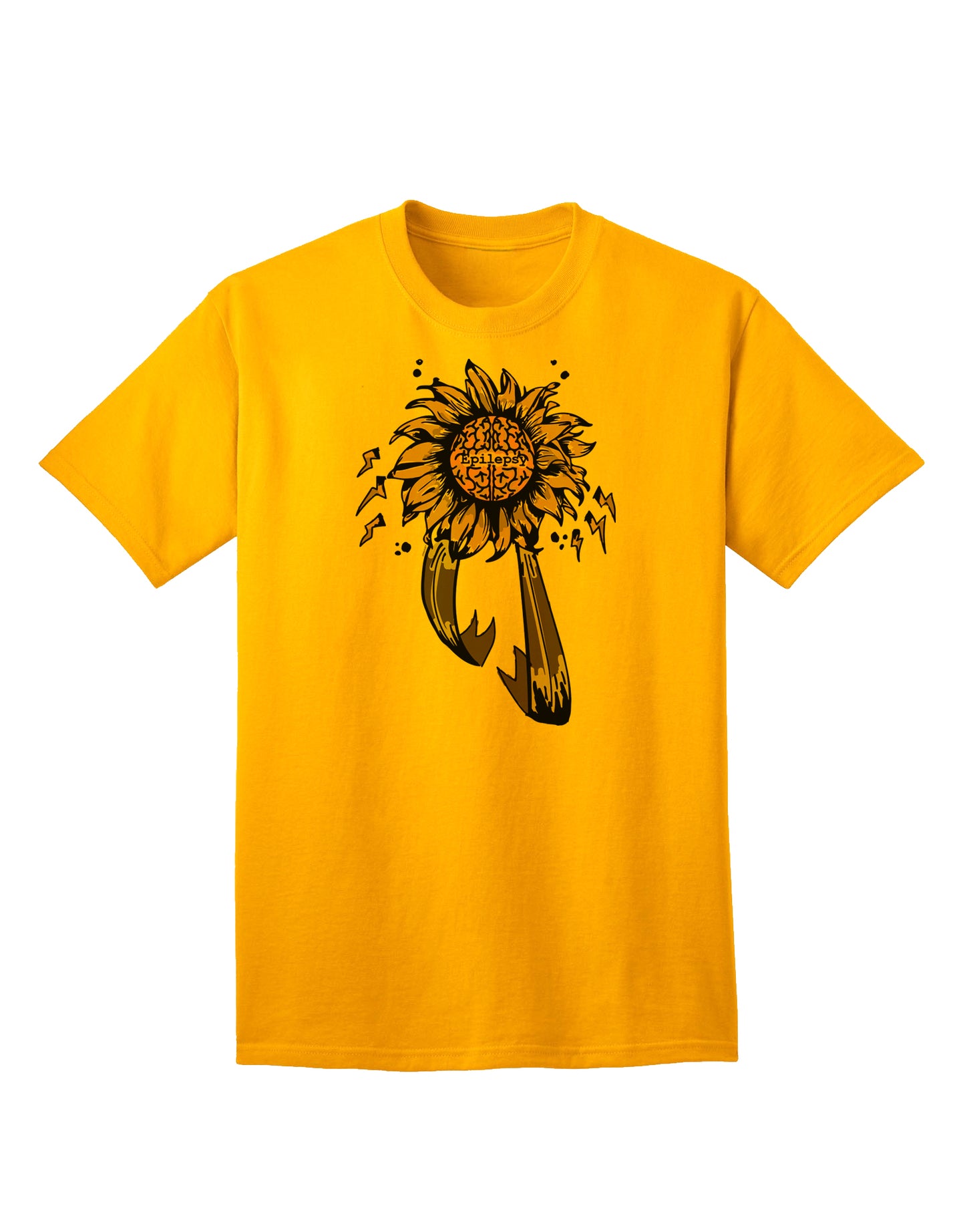Epilepsy Awareness Apparel for Adults-Mens T-shirts-TooLoud-Gold-Small-Davson Sales