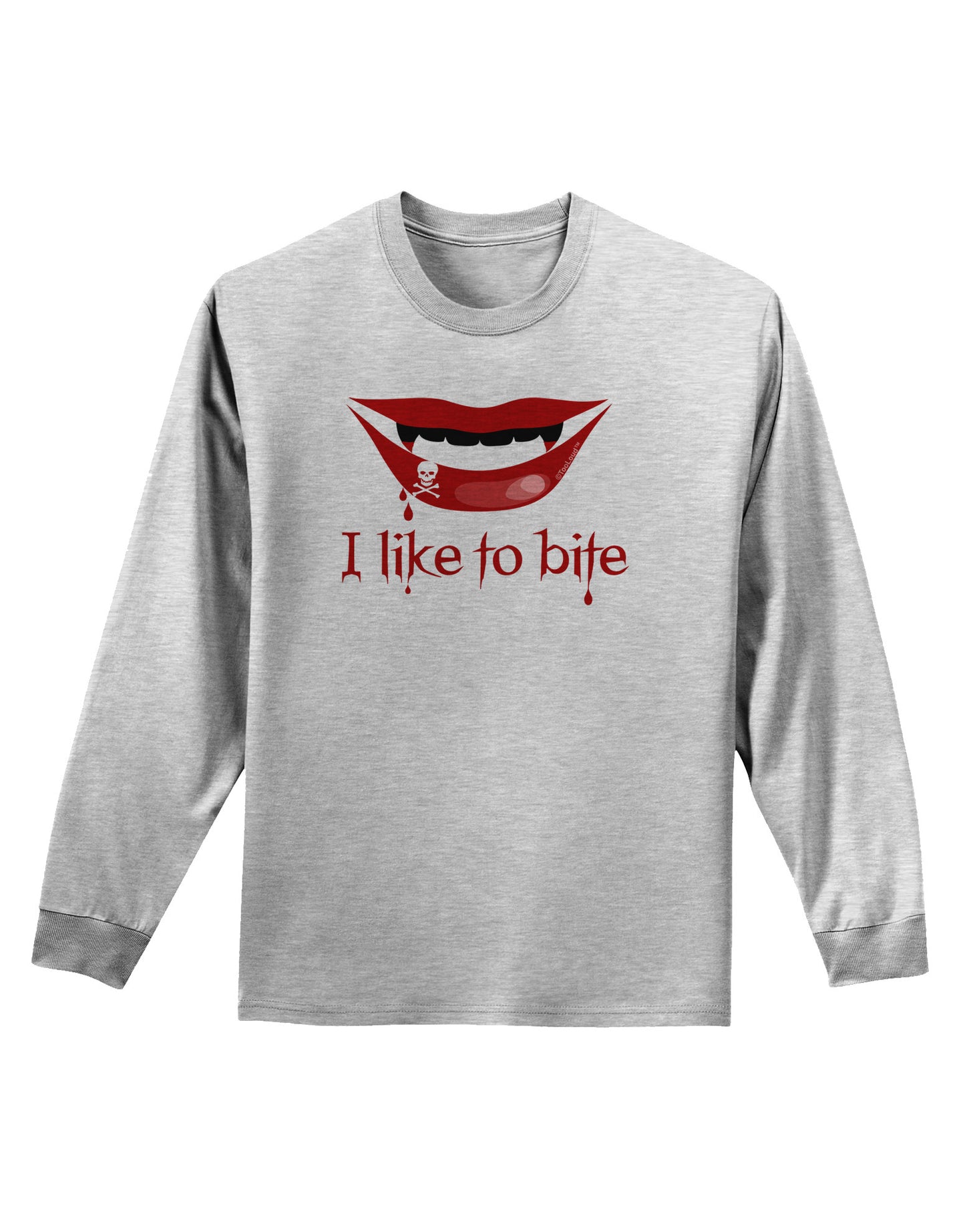 Like to Bite Adult Long Sleeve Shirt-Long Sleeve Shirt-TooLoud-AshGray-Small-Davson Sales