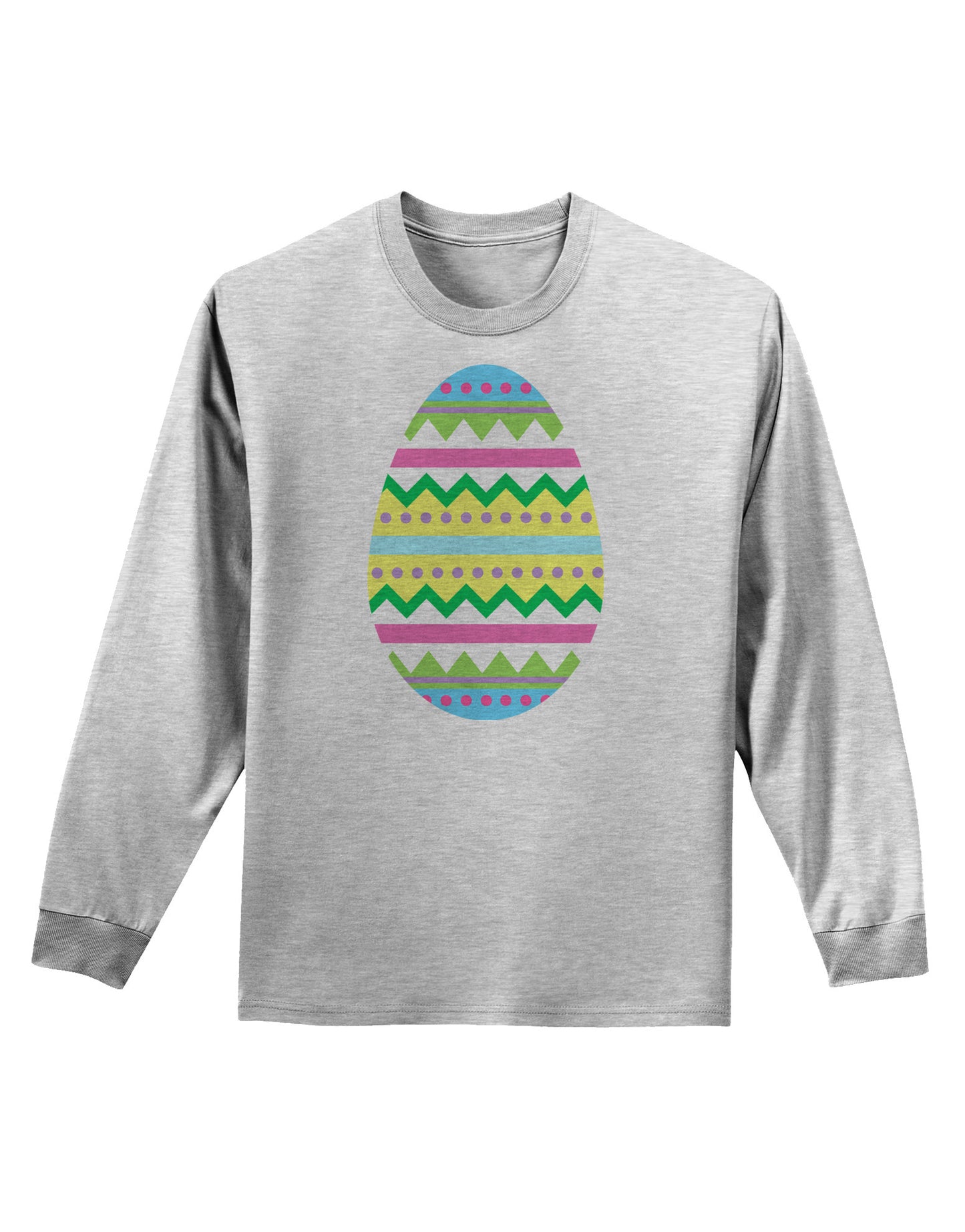 Colorful Easter Egg Adult Long Sleeve Shirt-Long Sleeve Shirt-TooLoud-AshGray-Small-Davson Sales