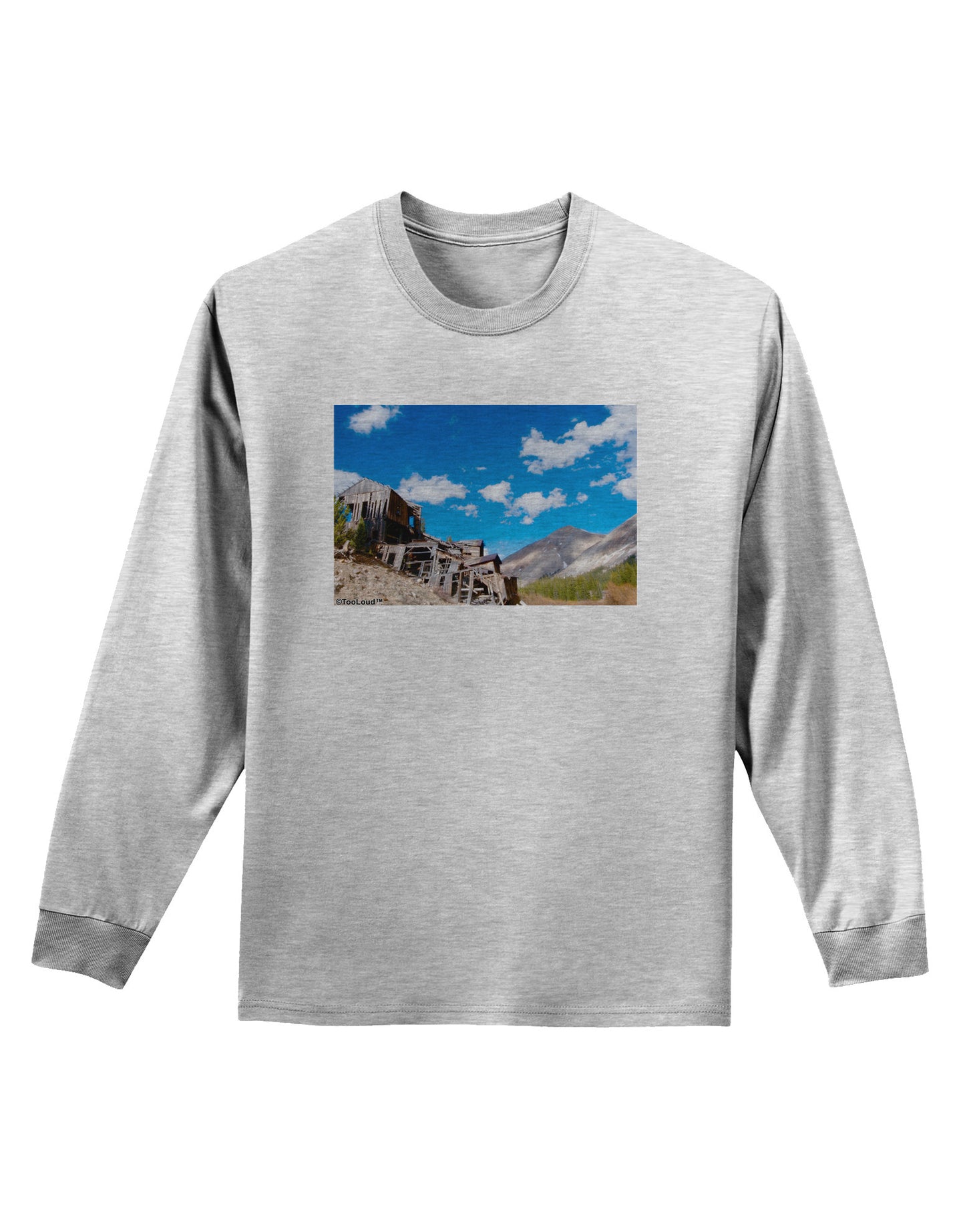 Colorado Landscape Ruins Adult Long Sleeve Shirt-Long Sleeve Shirt-TooLoud-AshGray-Small-Davson Sales