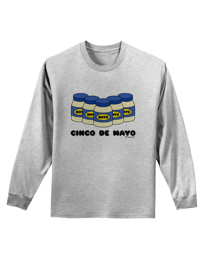 Cinco de Mayo - 5 Mayo Jars Adult Long Sleeve Shirt by TooLoud-Long Sleeve Shirt-TooLoud-AshGray-Small-Davson Sales