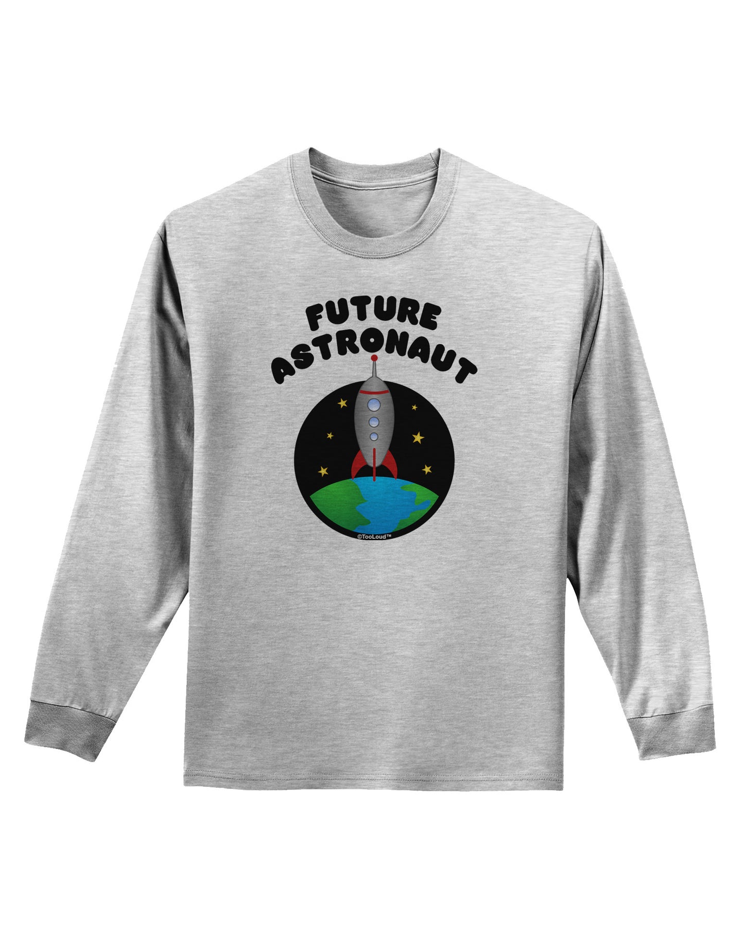 Future Astronaut Color Adult Long Sleeve Shirt-Long Sleeve Shirt-TooLoud-AshGray-Small-Davson Sales