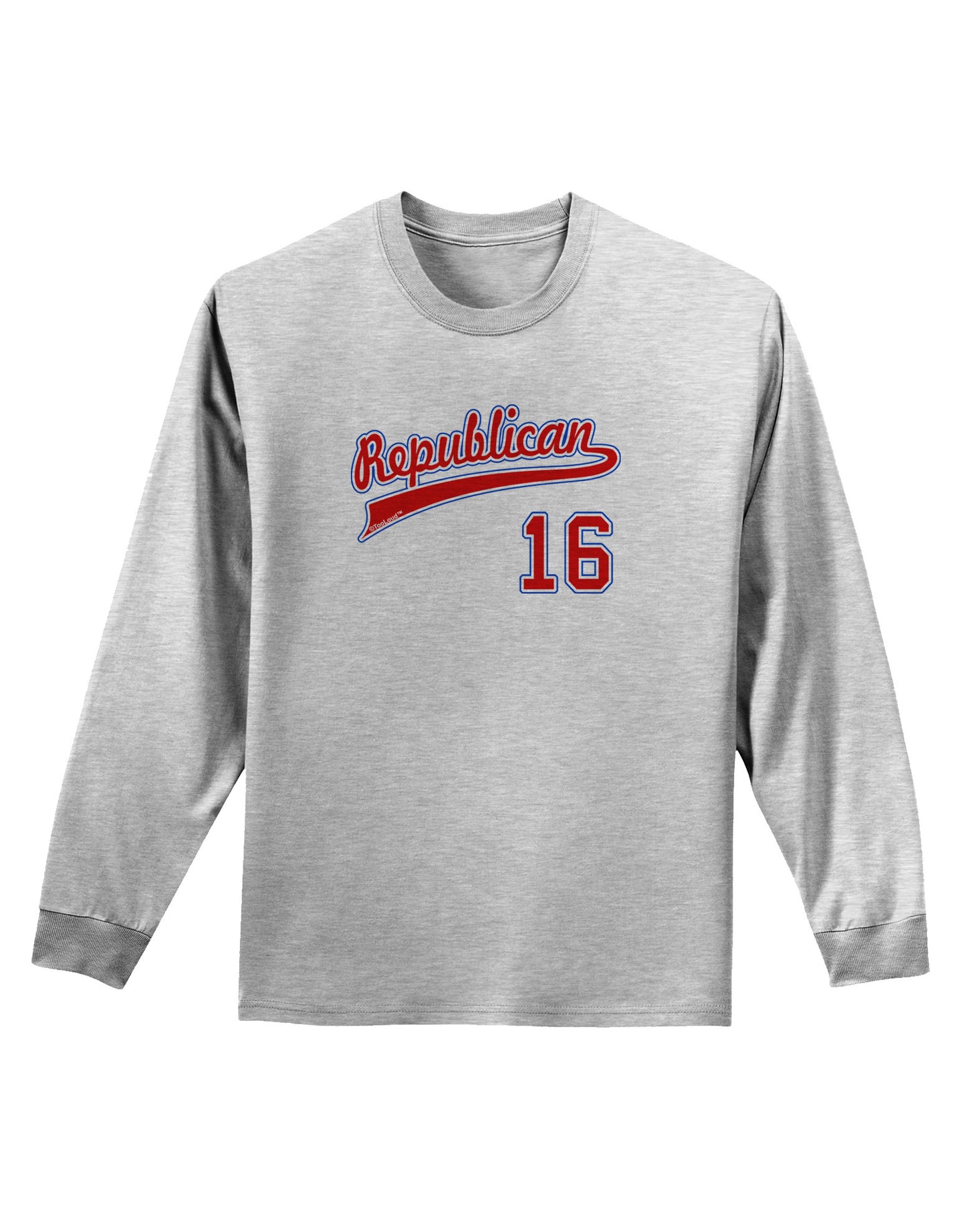 Republican Jersey 16 Adult Long Sleeve Shirt-Long Sleeve Shirt-TooLoud-AshGray-Small-Davson Sales