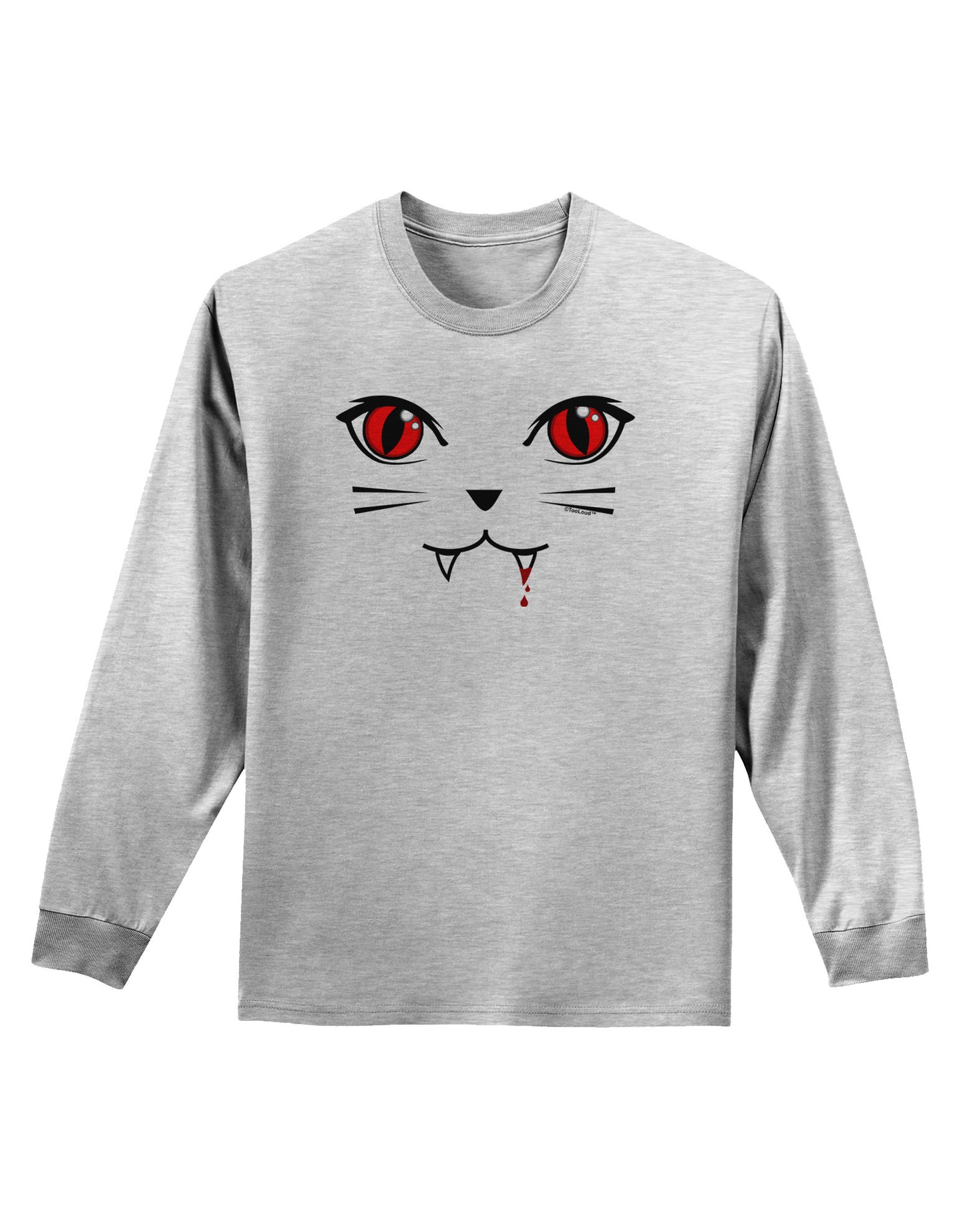 Vamp Kitty Adult Long Sleeve Shirt-Long Sleeve Shirt-TooLoud-AshGray-Small-Davson Sales