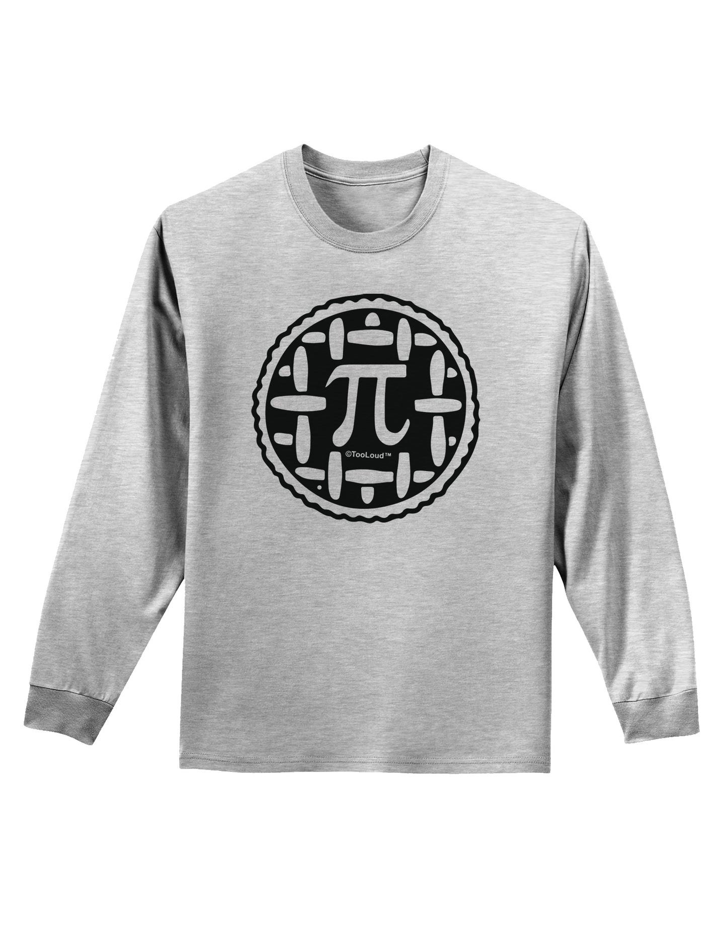 Pi Pie Adult Long Sleeve Shirt-Long Sleeve Shirt-TooLoud-AshGray-Small-Davson Sales