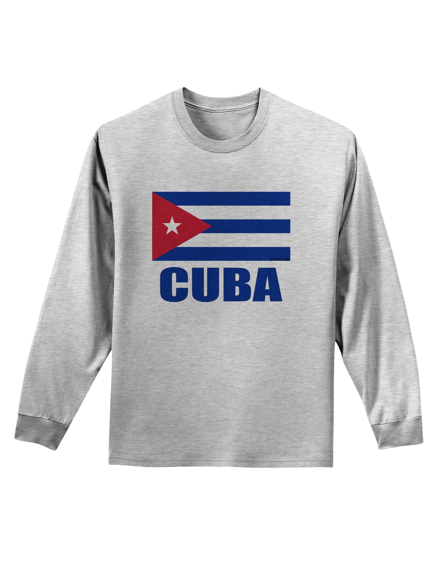 Cuba Flag Cuban Pride Adult Long Sleeve Shirt by TooLoud-Long Sleeve Shirt-TooLoud-AshGray-Small-Davson Sales