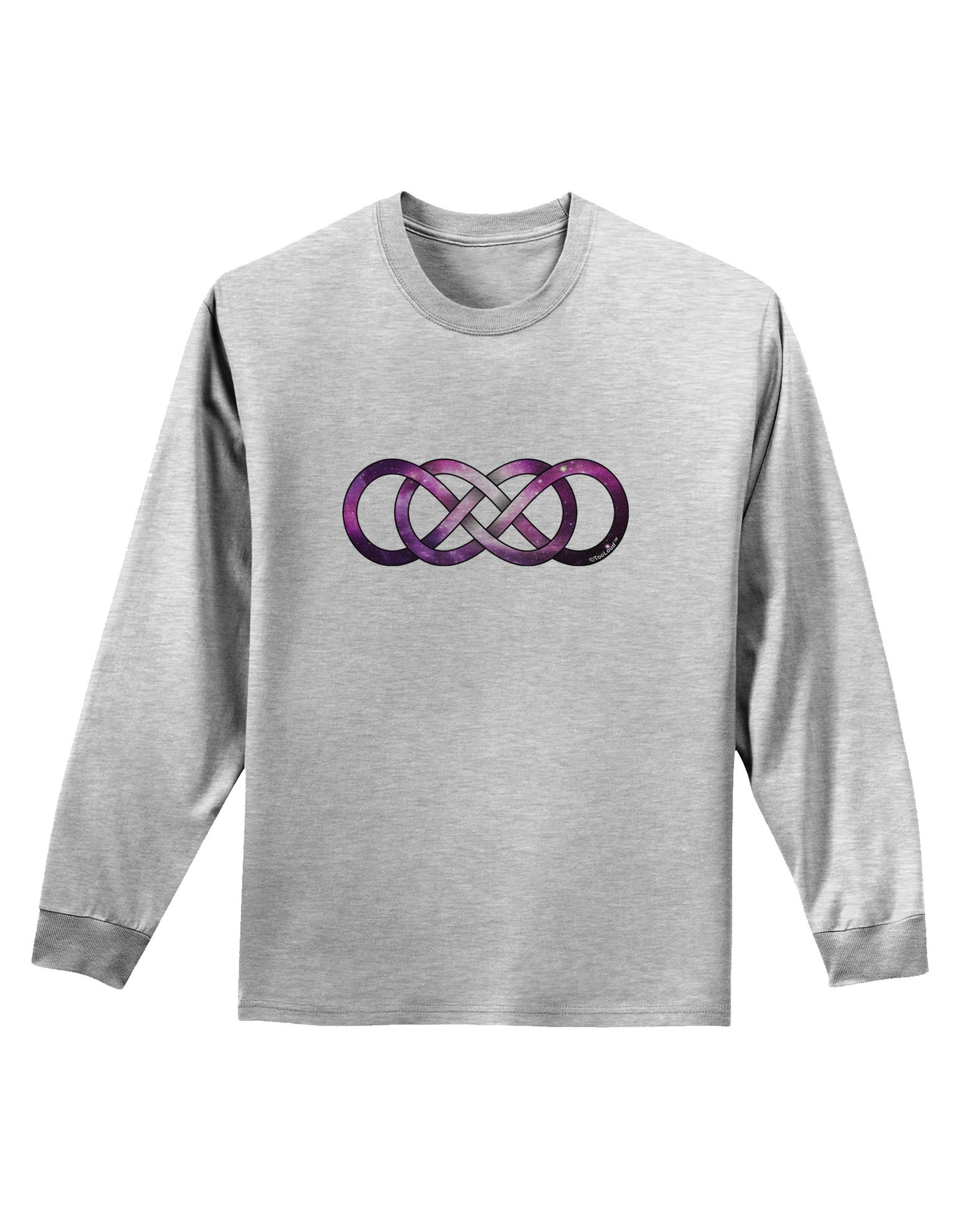 Double Ininifty Galaxy Adult Long Sleeve Shirt-Long Sleeve Shirt-TooLoud-AshGray-Small-Davson Sales