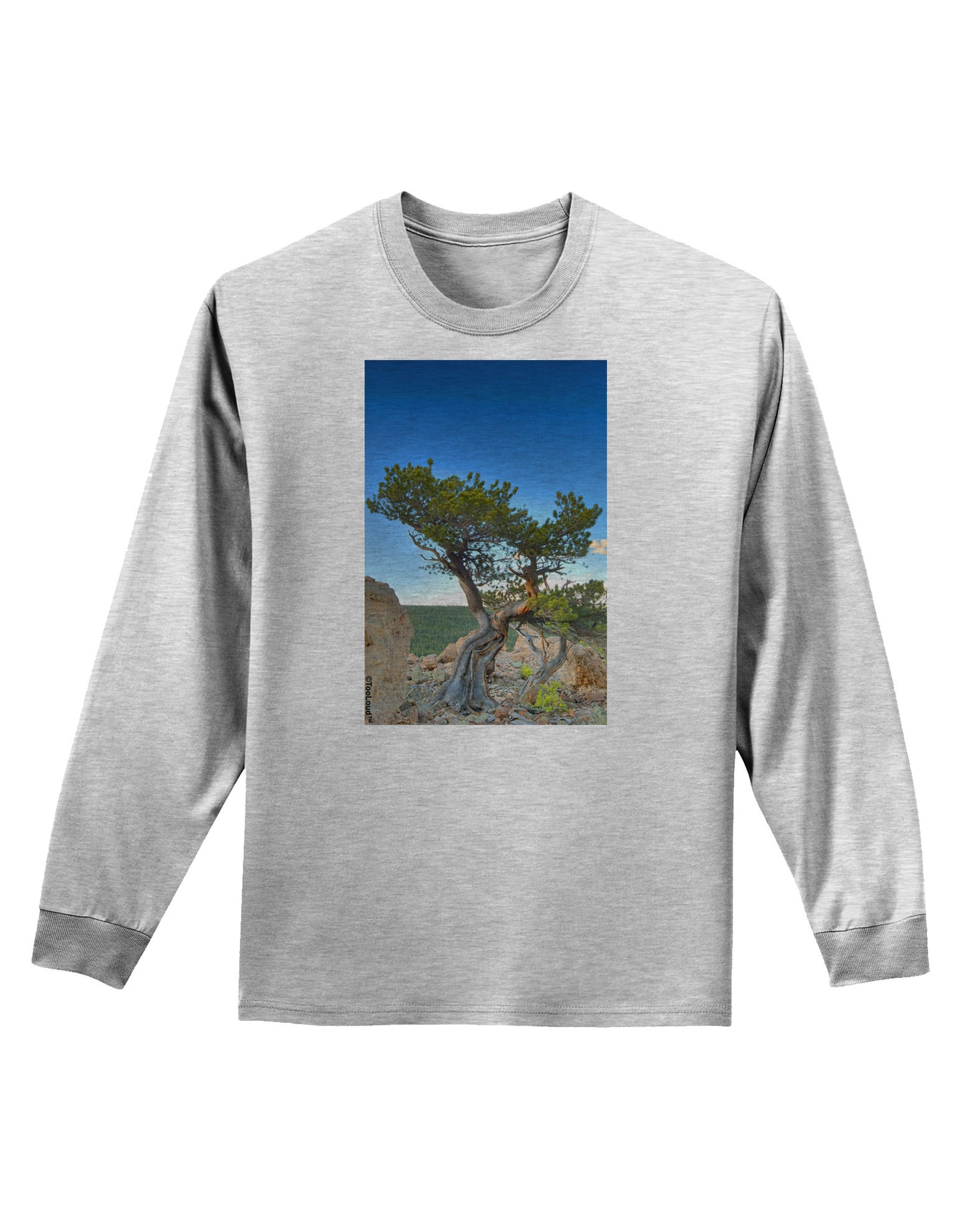 Colorado Landscape Tree Adult Long Sleeve Shirt-Long Sleeve Shirt-TooLoud-AshGray-Small-Davson Sales