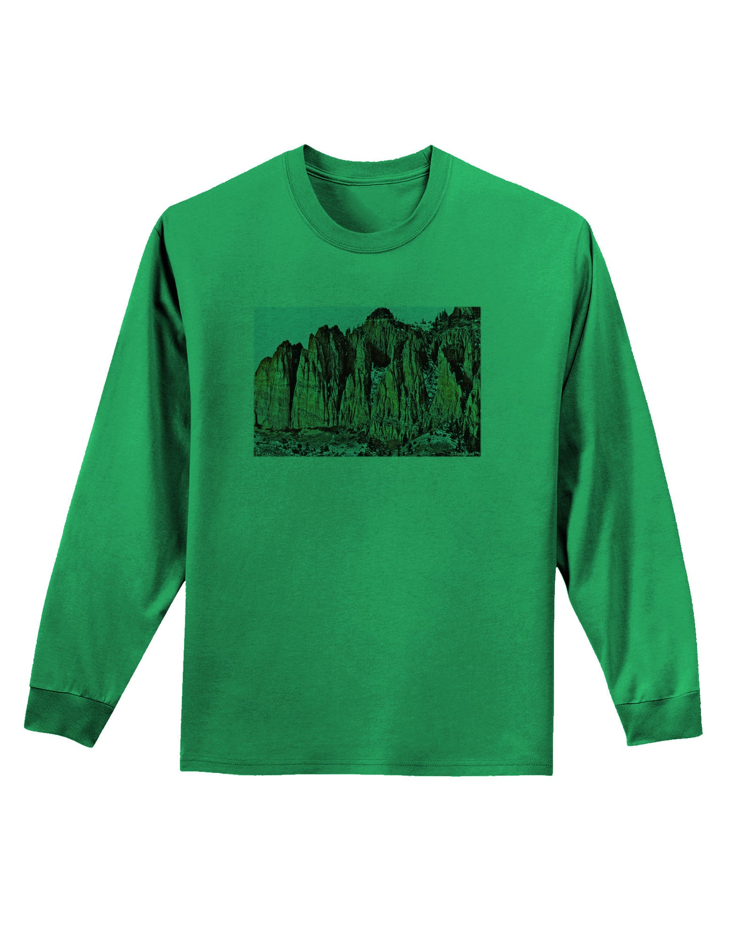 Colorado Mountain Spires Adult Long Sleeve Shirt-Long Sleeve Shirt-TooLoud-Kelly-Green-Small-Davson Sales