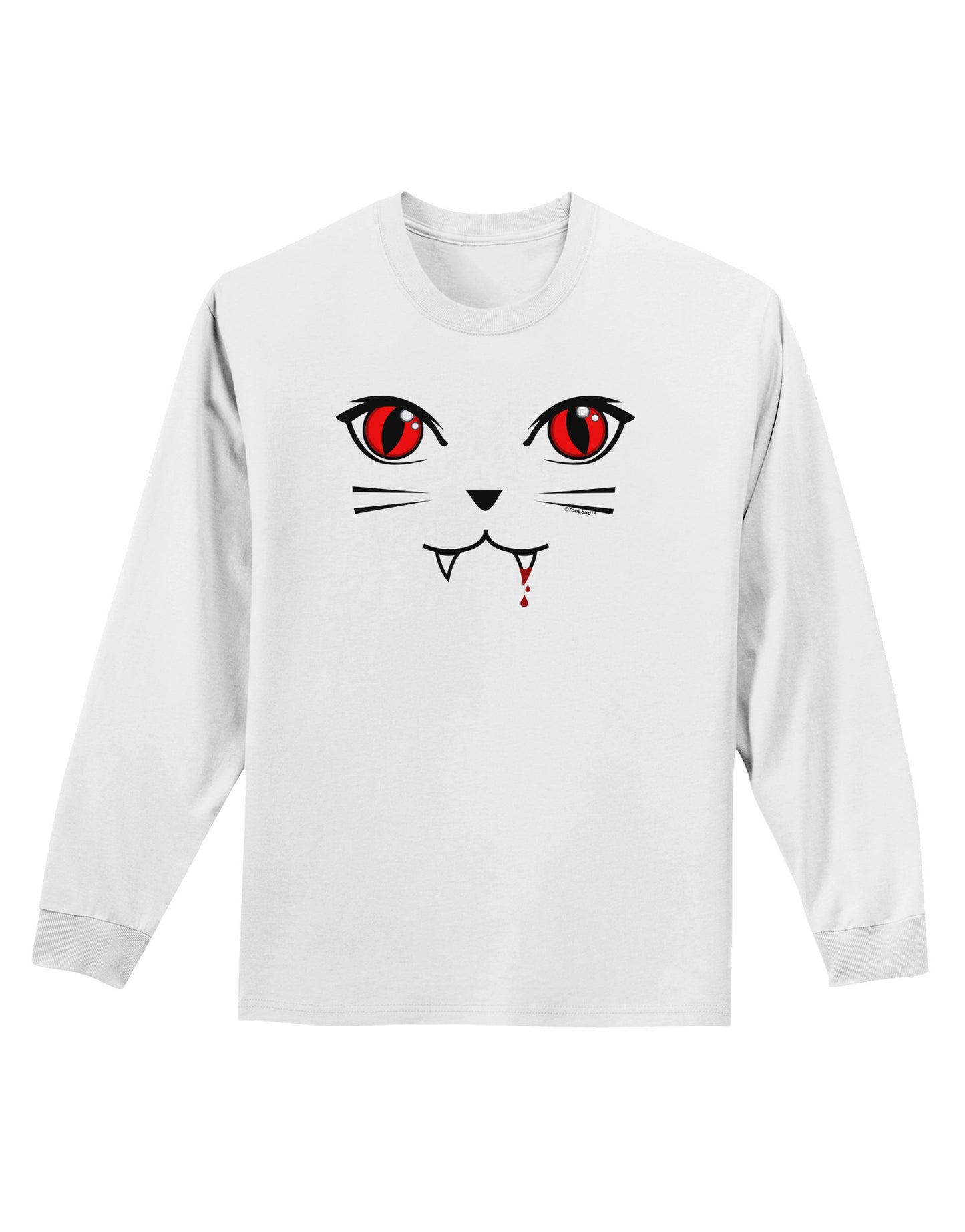 Vamp Kitty Adult Long Sleeve Shirt-Long Sleeve Shirt-TooLoud-White-Small-Davson Sales