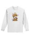 Kawaii Puppy Adult Long Sleeve Shirt-Long Sleeve Shirt-TooLoud-White-Small-Davson Sales