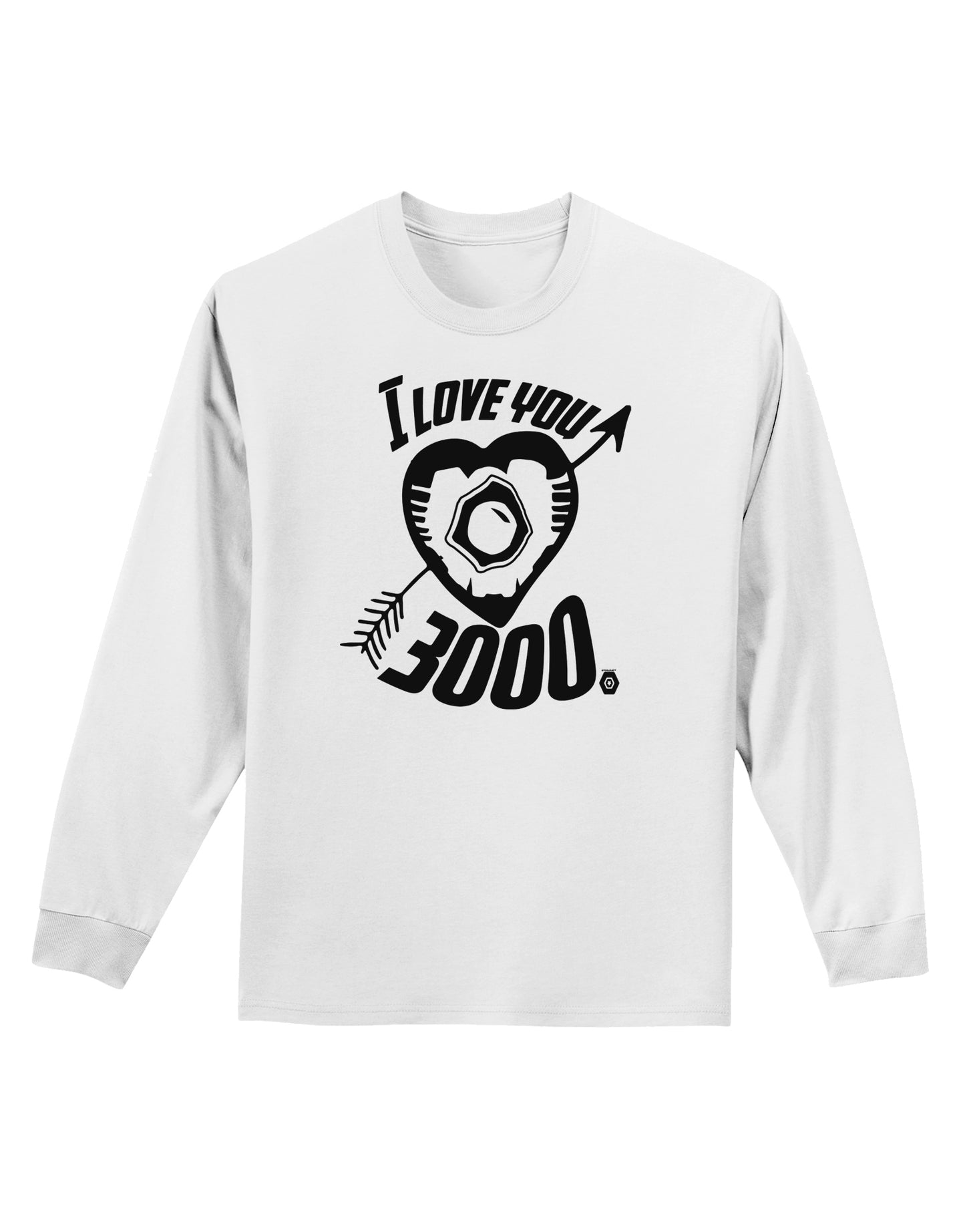 TooLoud I Love You 3000 Adult Long Sleeve Shirt-Long Sleeve Shirt-TooLoud-White-Small-Davson Sales